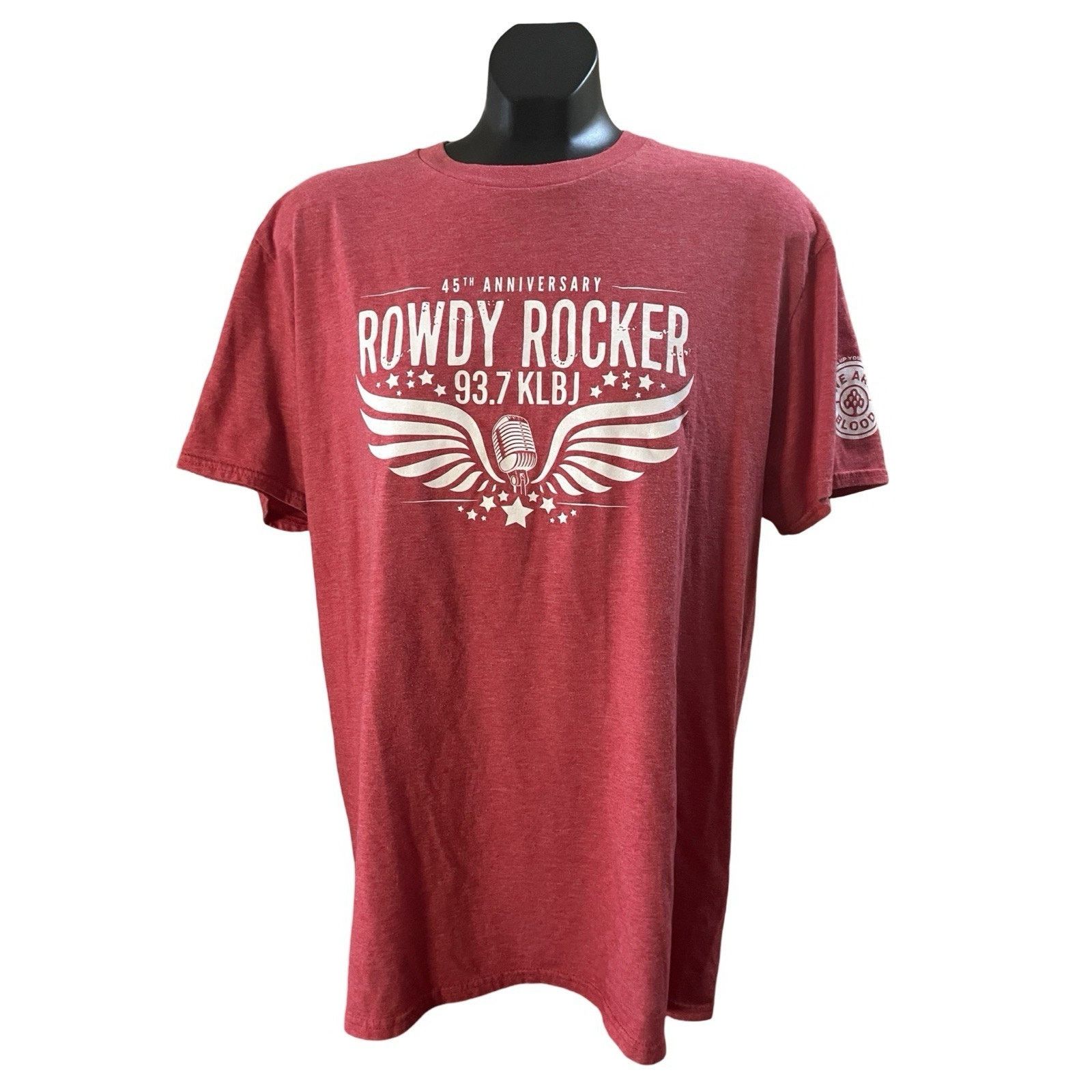 Anvil 93.7 KLBJ Rowdy Rocker 45th Anniversary T-Shirt – XL Size US XL / EU 56 / 4 - 1 Thumbnail