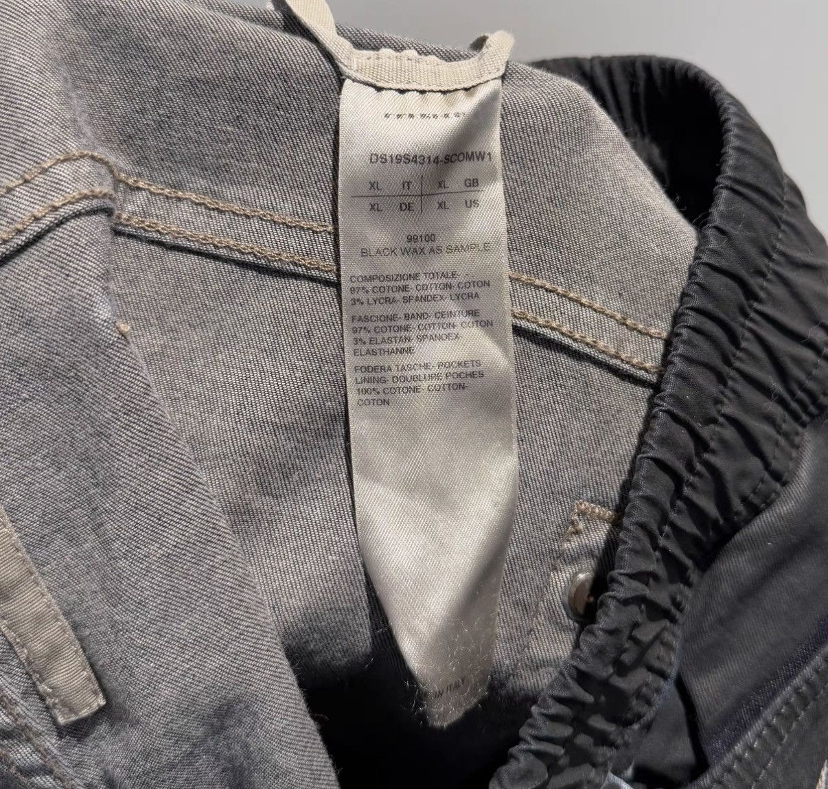 Rick Owens Rick Owens DRKSHDW Waxed Denim Paneled Classic Cargo Pants Size US 38 / EU 54 - 6 Thumbnail