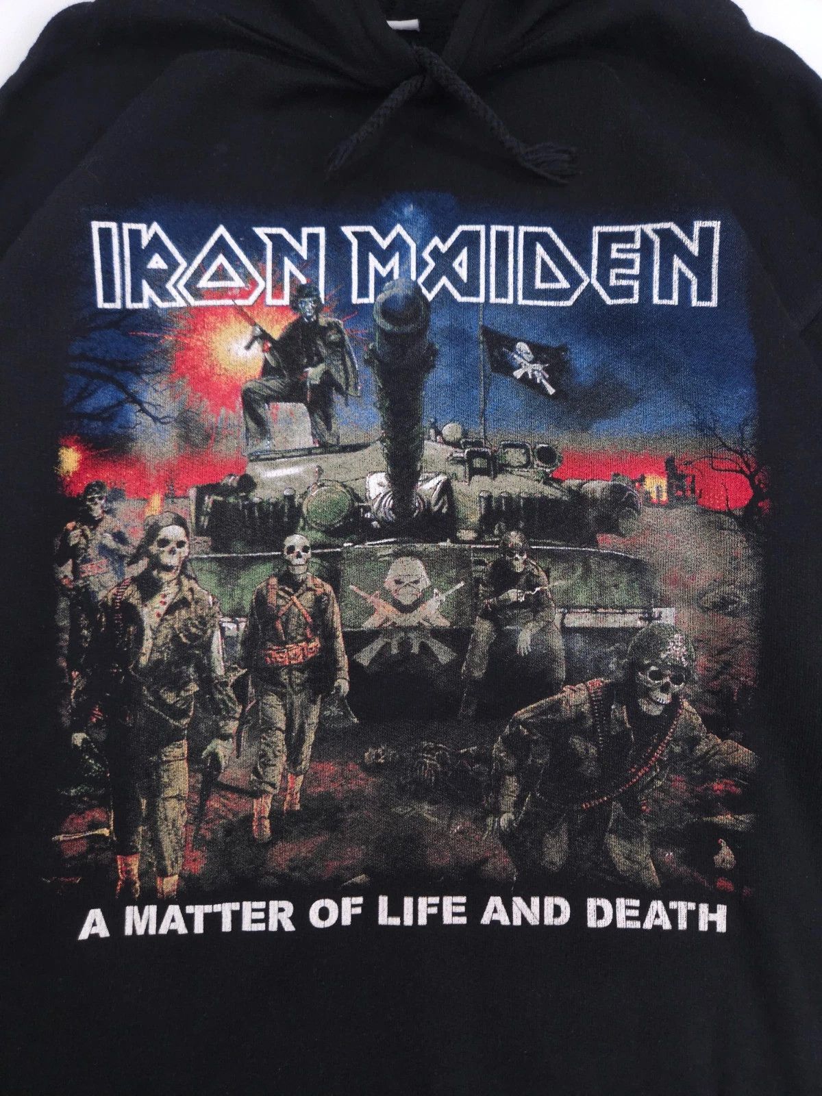 Vintage Iron Maiden A Matter Of Life And Death Hoodie Shirt L Size US L / EU 52-54 / 3 - 2 Thumbnail