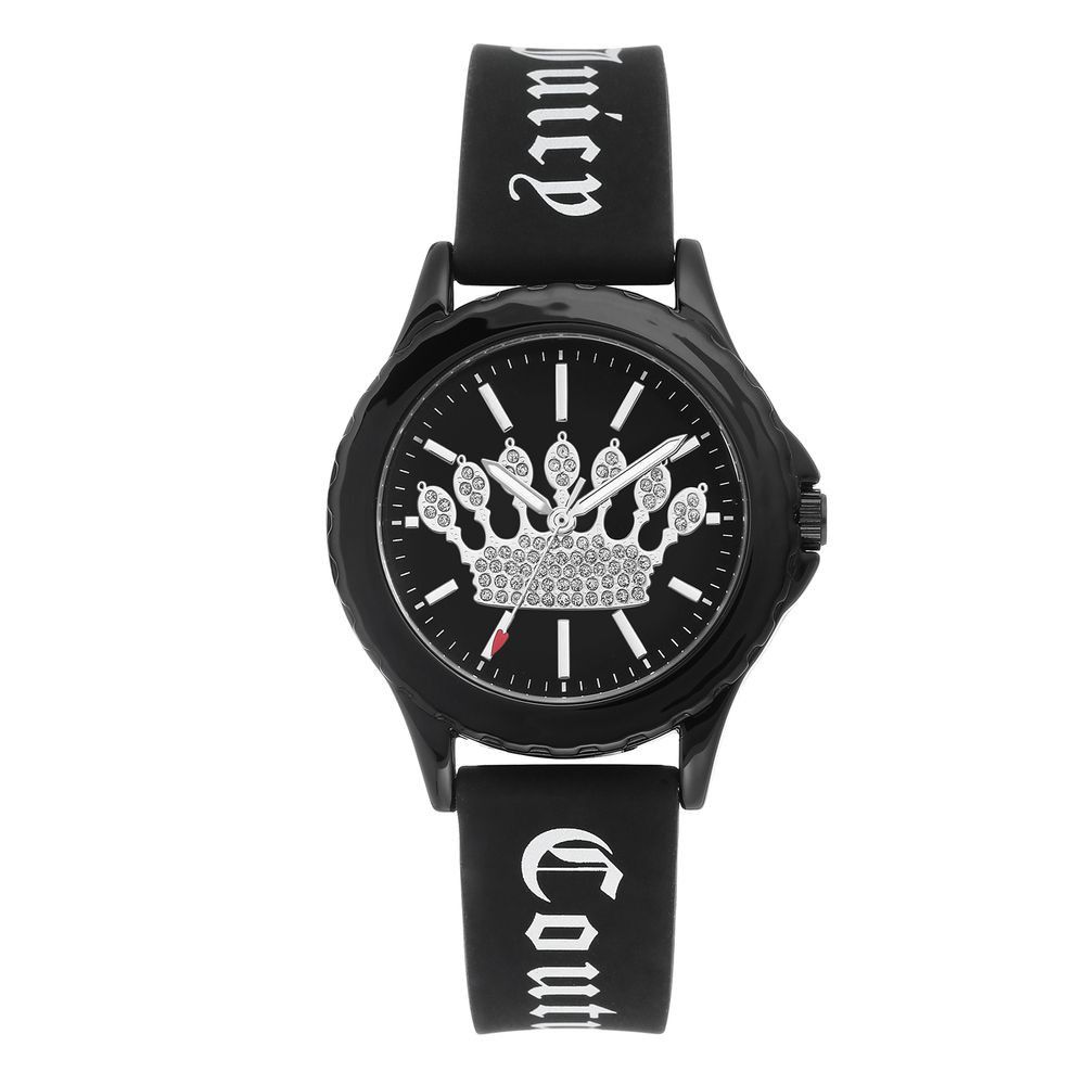 Black Silicone Women's Watch