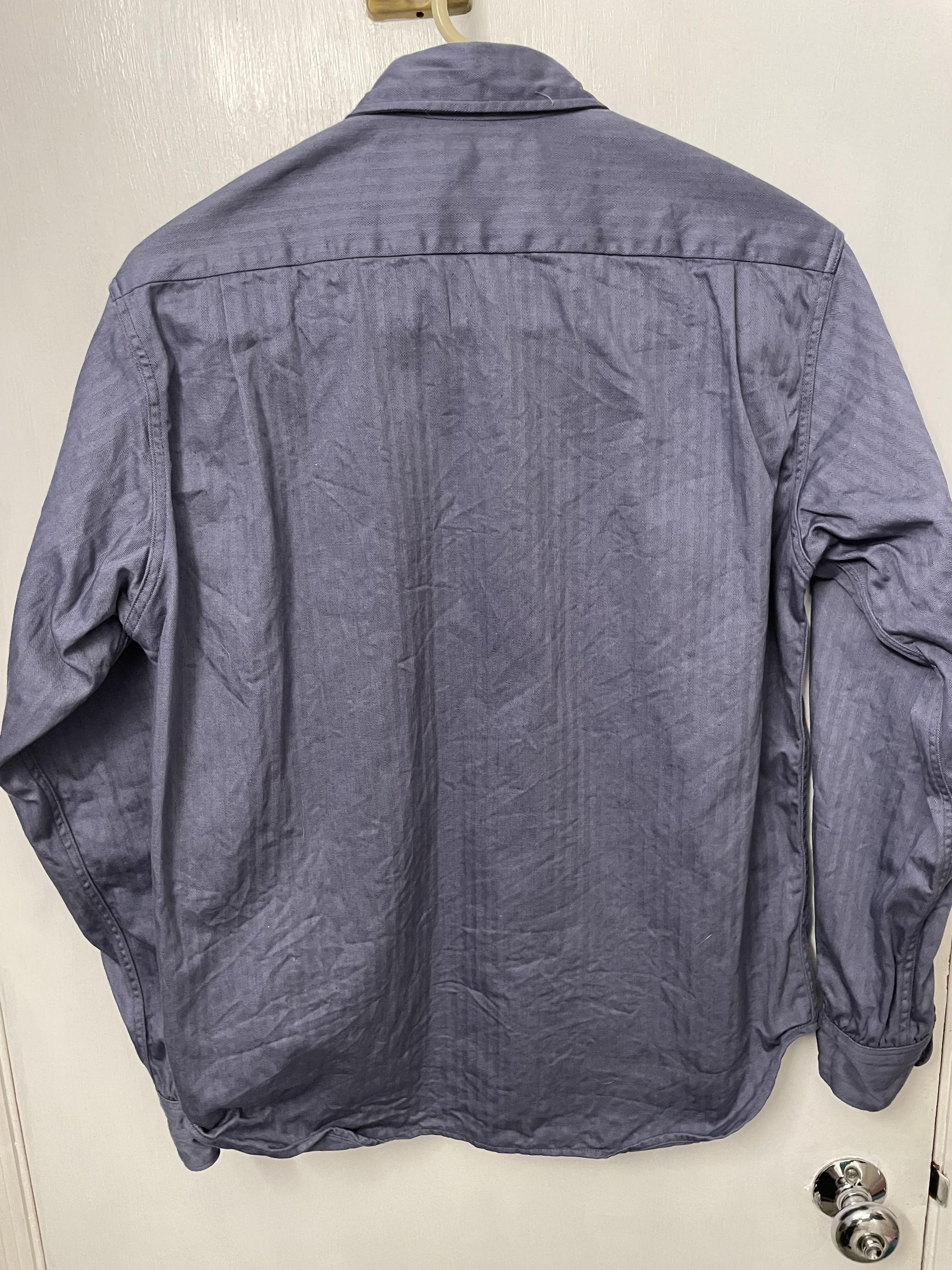 The Real McCoy's Real McCoy's 8HU herringbone work shirt, S ink blue Size US S / EU 44-46 / 1 - 2 Thumbnail