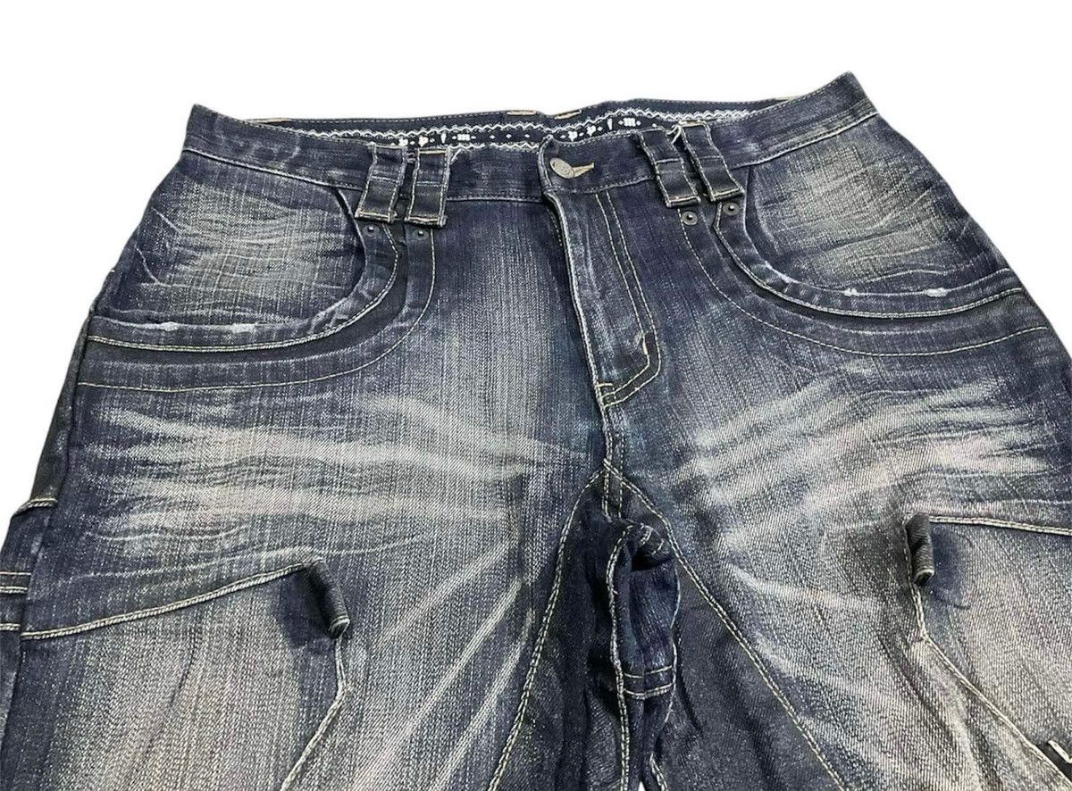 If Six Was Nine × Le Grande Bleu (L.G.B.) × PPFM 🔥Sick Y2K PPFM Panelled Layer Leather Denim Zipper Size US 33 - 4 Thumbnail