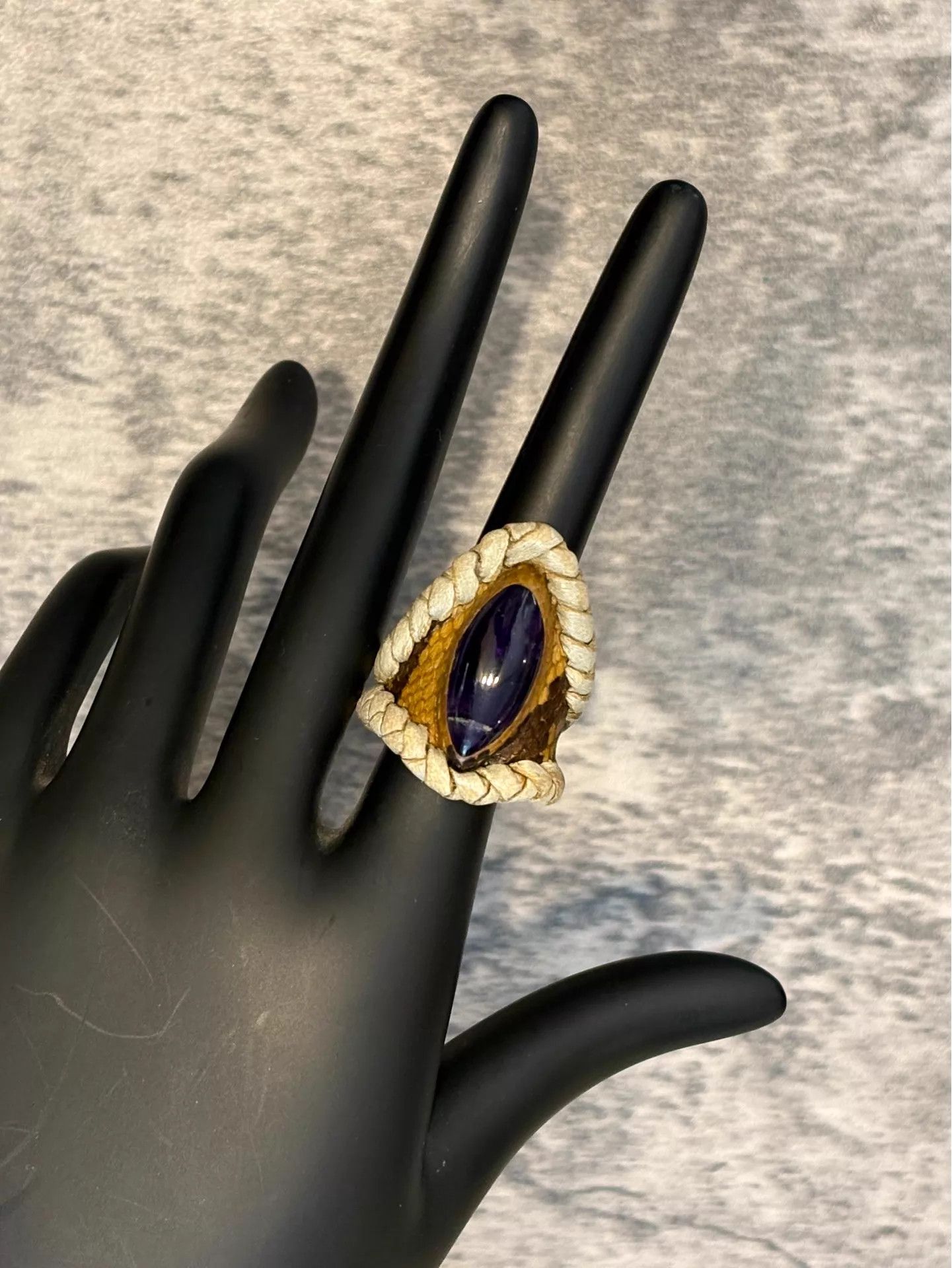 KMRii kmrii Japanese Rare Amethyst Woven Ring Size ONE SIZE - 1 Thumbnail