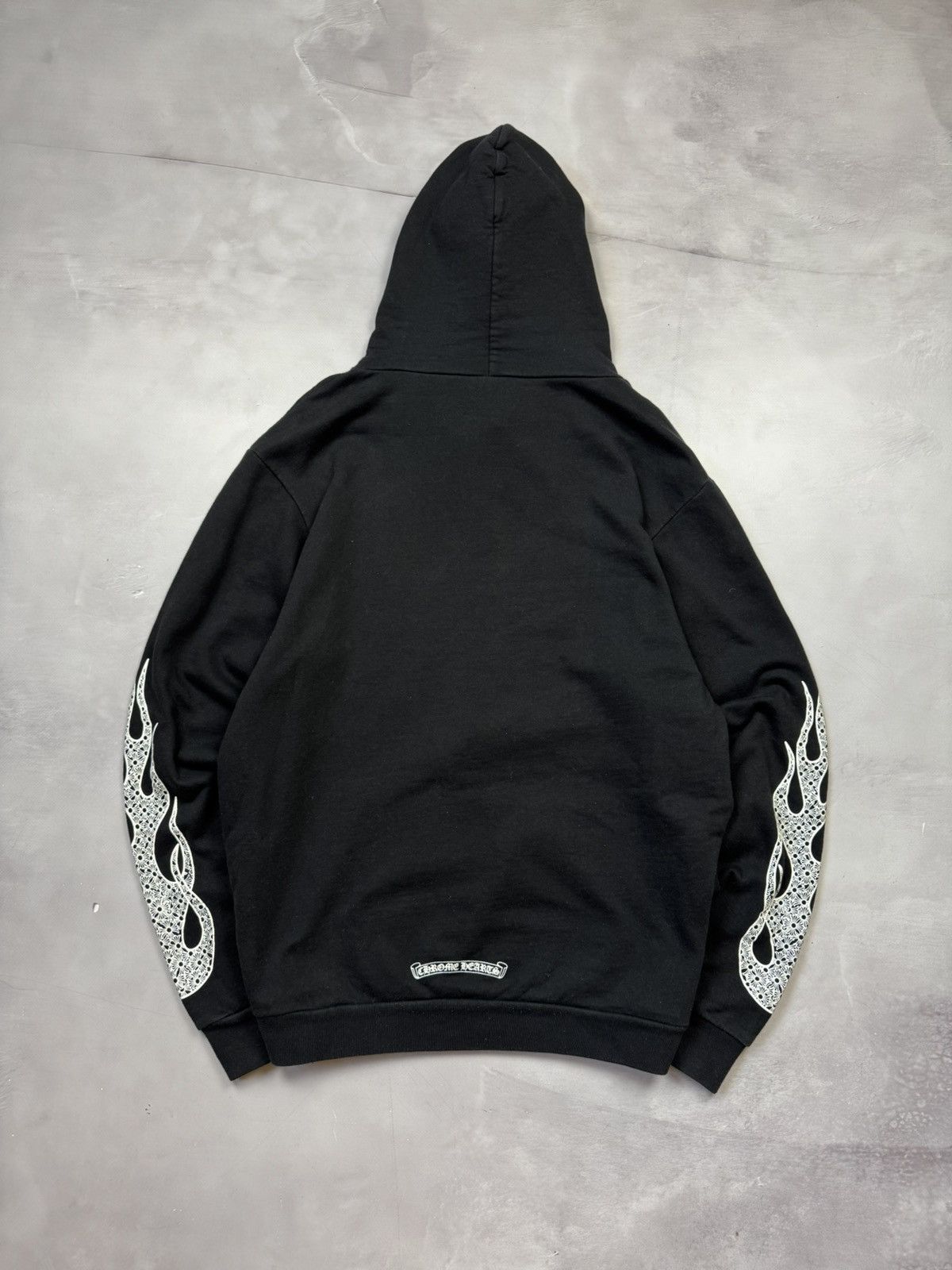 Chrome Hearts Chrome Hearts Flame Sleeve Hoodie(Black/L) Size US L / EU 52-54 / 3 - 2 Thumbnail