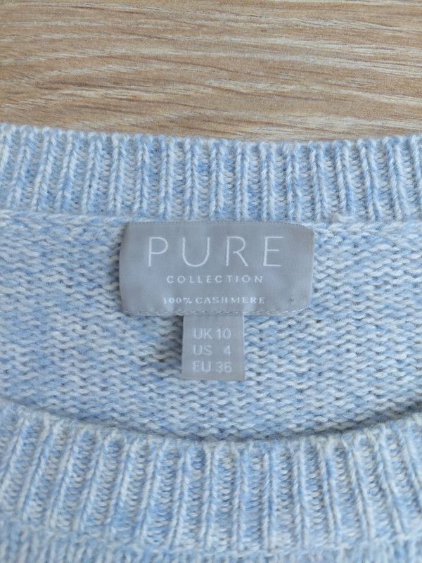 Vintage 100% cashmere sweater jumper light blue vintage comfortable Size S / US 4 / IT 40 - 3 Thumbnail
