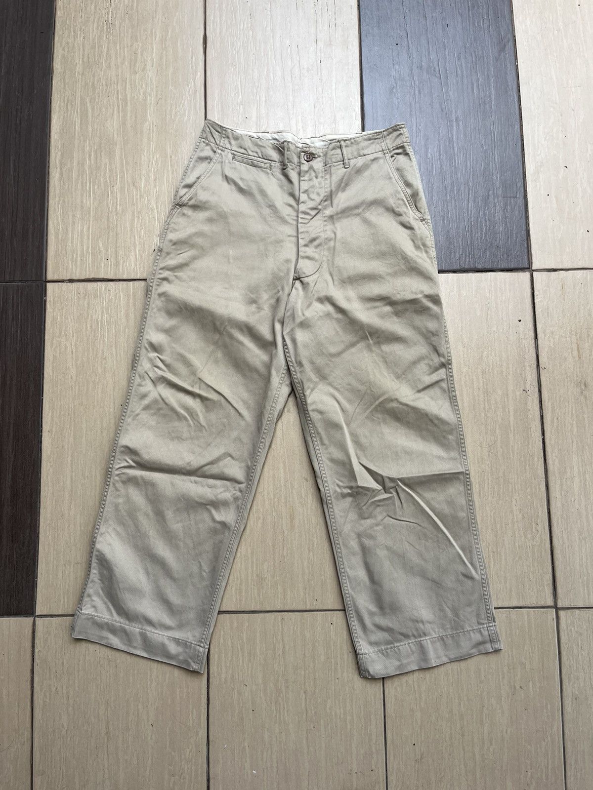Vintage 1945 trousers cotton kakis by friedman pants & co Size US 32 / EU 48 - 1 Thumbnail