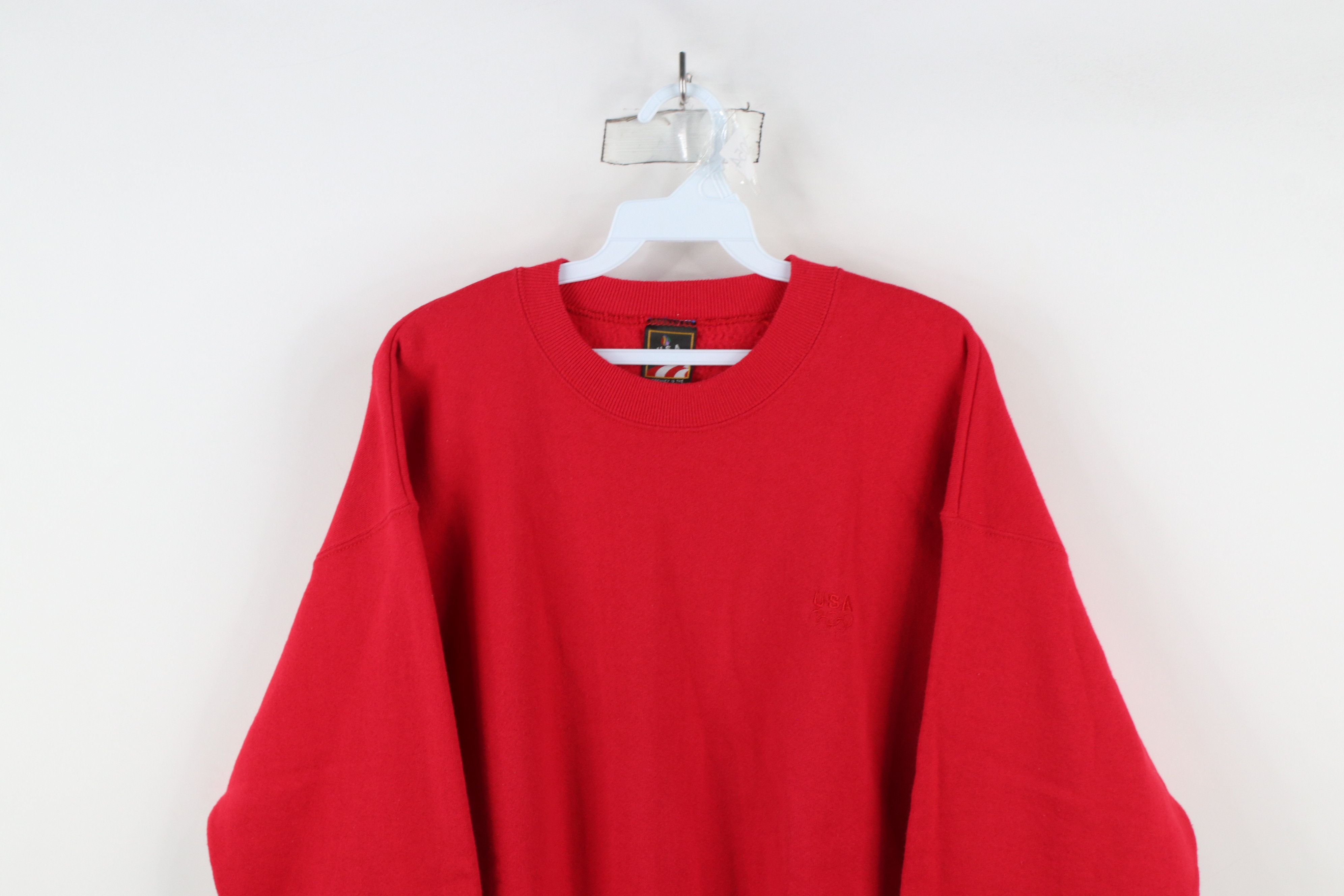 Vintage Vintage 90s USA Olympics Spell Crewneck Sweatshirt Red USA Size US L / EU 52-54 / 3 - 2 Thumbnail