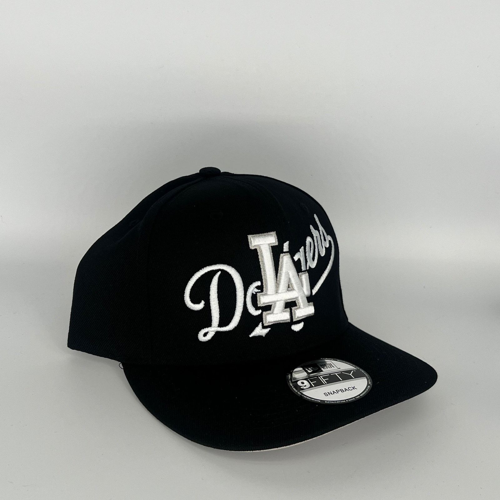 New Era Black Los Angeles Dodgers LA Overlap New Era MLB 9Fifty Size ONE SIZE - 1 Thumbnail