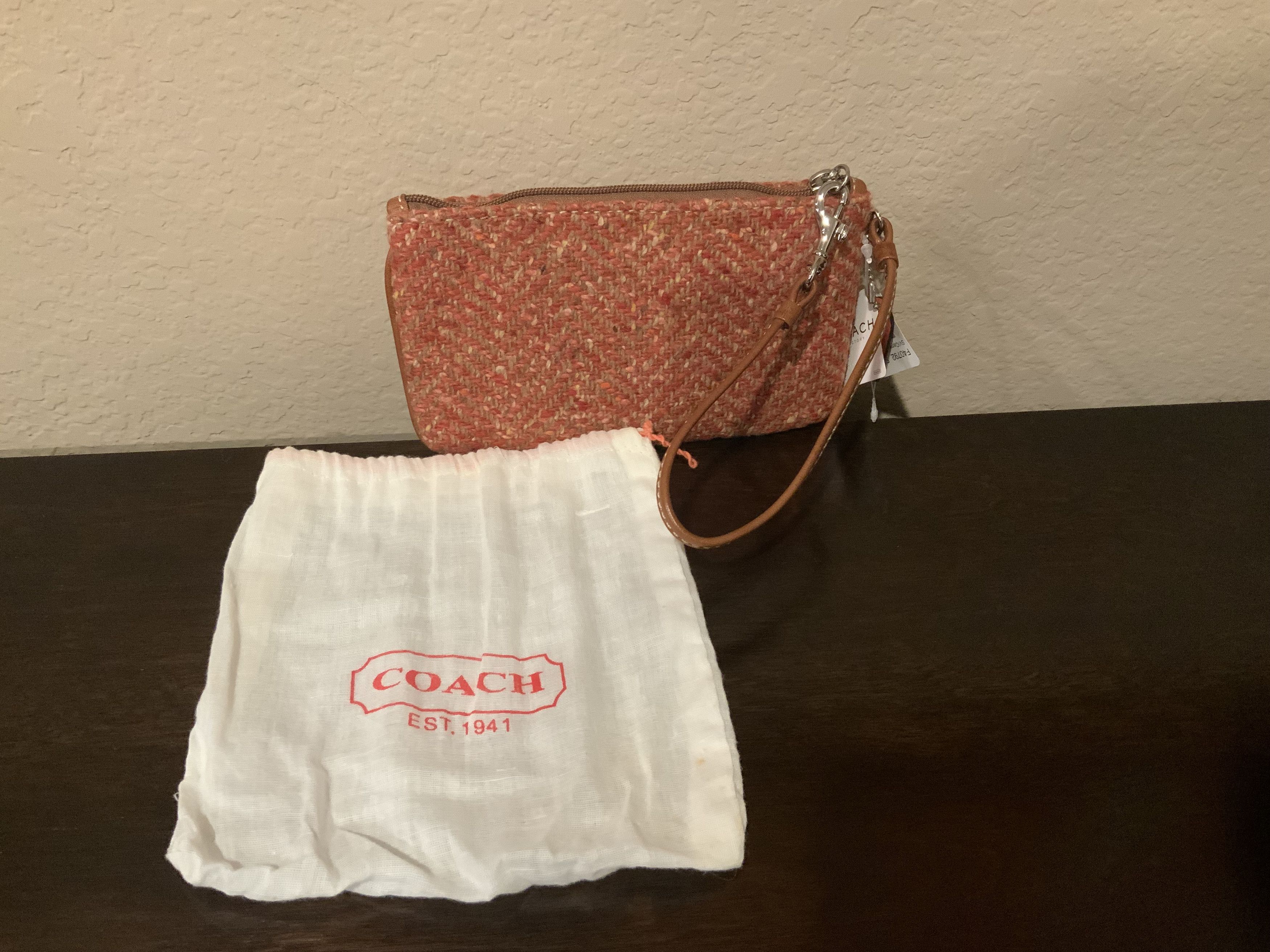 Coach Hampton Herringbone Large Wristlet Size ONE SIZE - 6 Thumbnail