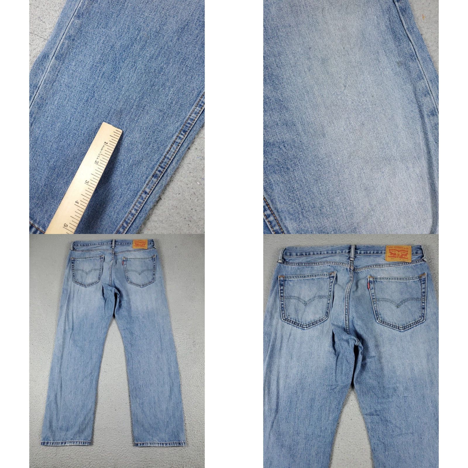 Levi's Levis Mens Straight Leg 36x30 Blue Jeans Extra Large XL Casual Denim Pants Size US 34 / EU 50 - 8 Thumbnail