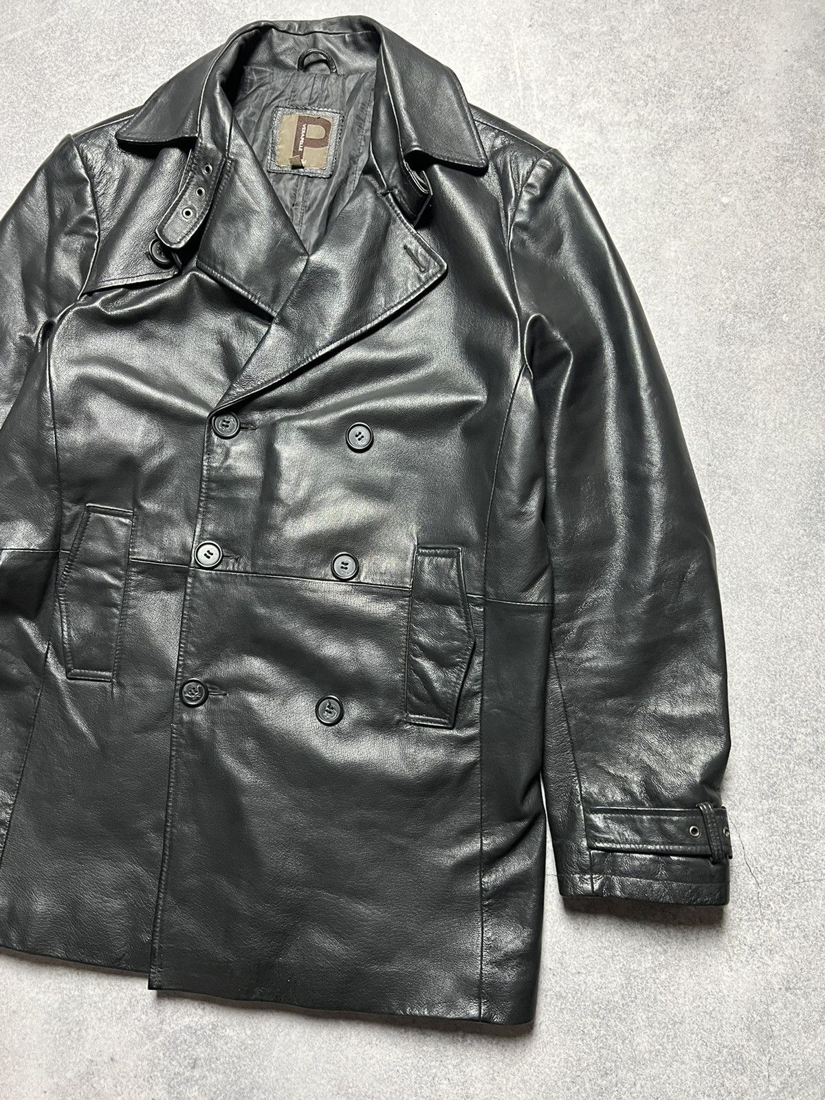 Vera Pelle Vintage Vera Pele Faded Leather Coat Jacket Size US L / EU 52-54 / 3 - 3 Thumbnail