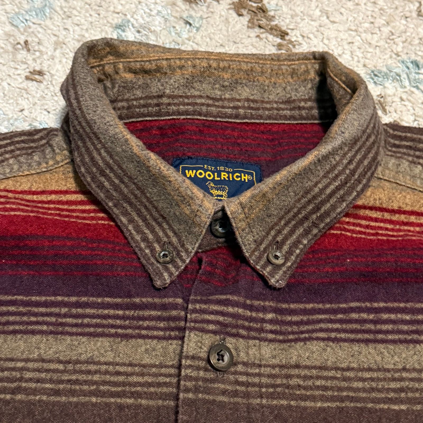 Woolrich Woolen Mills Vintage Woolrich Striped Button Down Shirt Size 2XL 90s Size US XXL / EU 58 / 5 - 2 Thumbnail