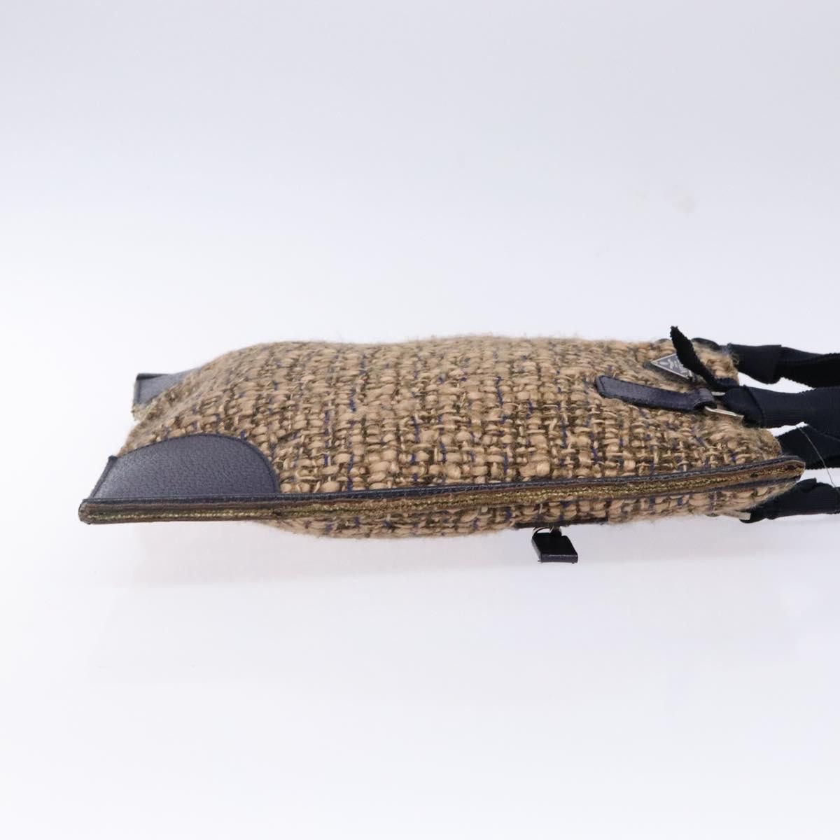 Prada PRADA Hand Bag Tweed Beige Silver Size ONE SIZE - 4 Thumbnail