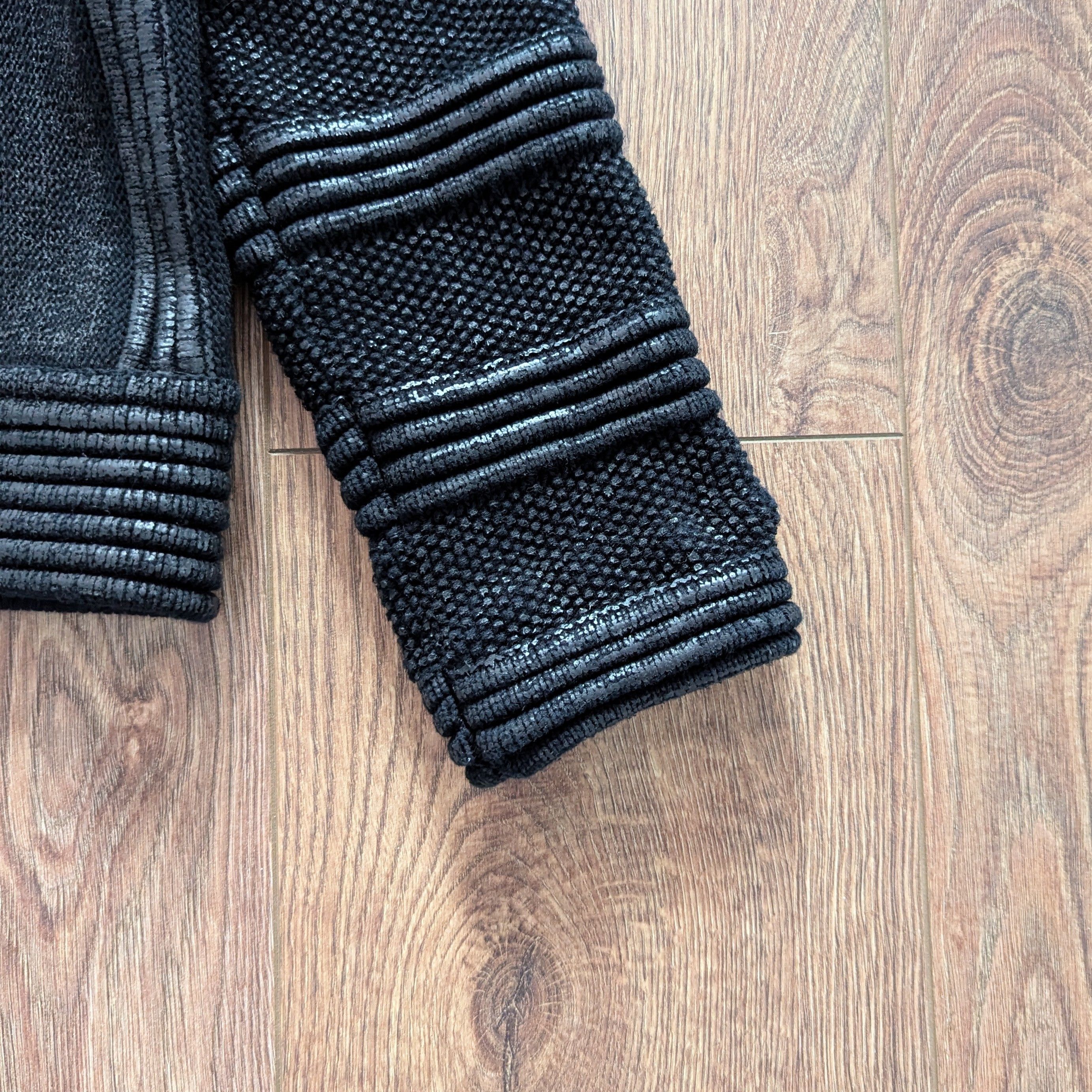 Isabel Marant ISABEL MARANT Black Textured Coated Cotton Knit Cardigan Size M / US 6-8 / IT 42-44 - 7 Thumbnail