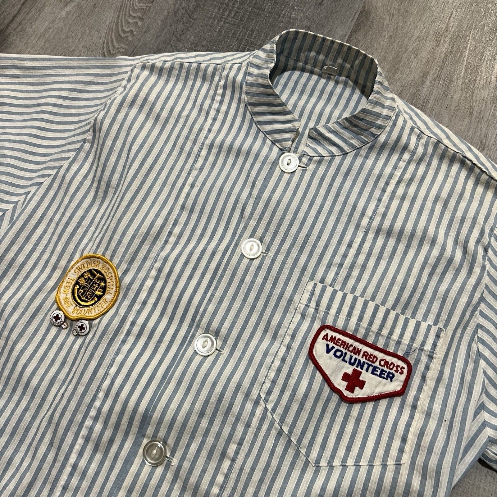 Other VTG American Red Cross Volunteer Striped Button Uniform Top Size S / US 4 / IT 40 - 3 Thumbnail