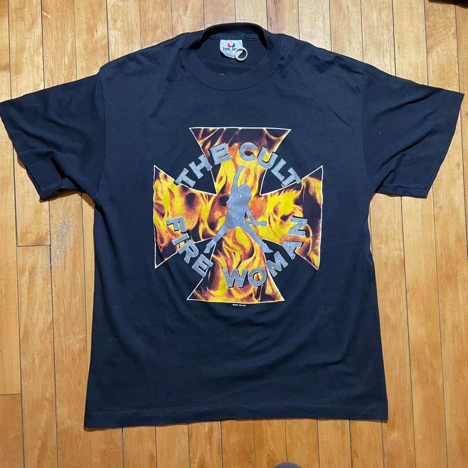 TEE JAYS × Vintage Vintage 80s The Cult Fire Woman Tour Band Shirt sz XL 80s Size US XL / EU 56 / 4 - 1 Thumbnail