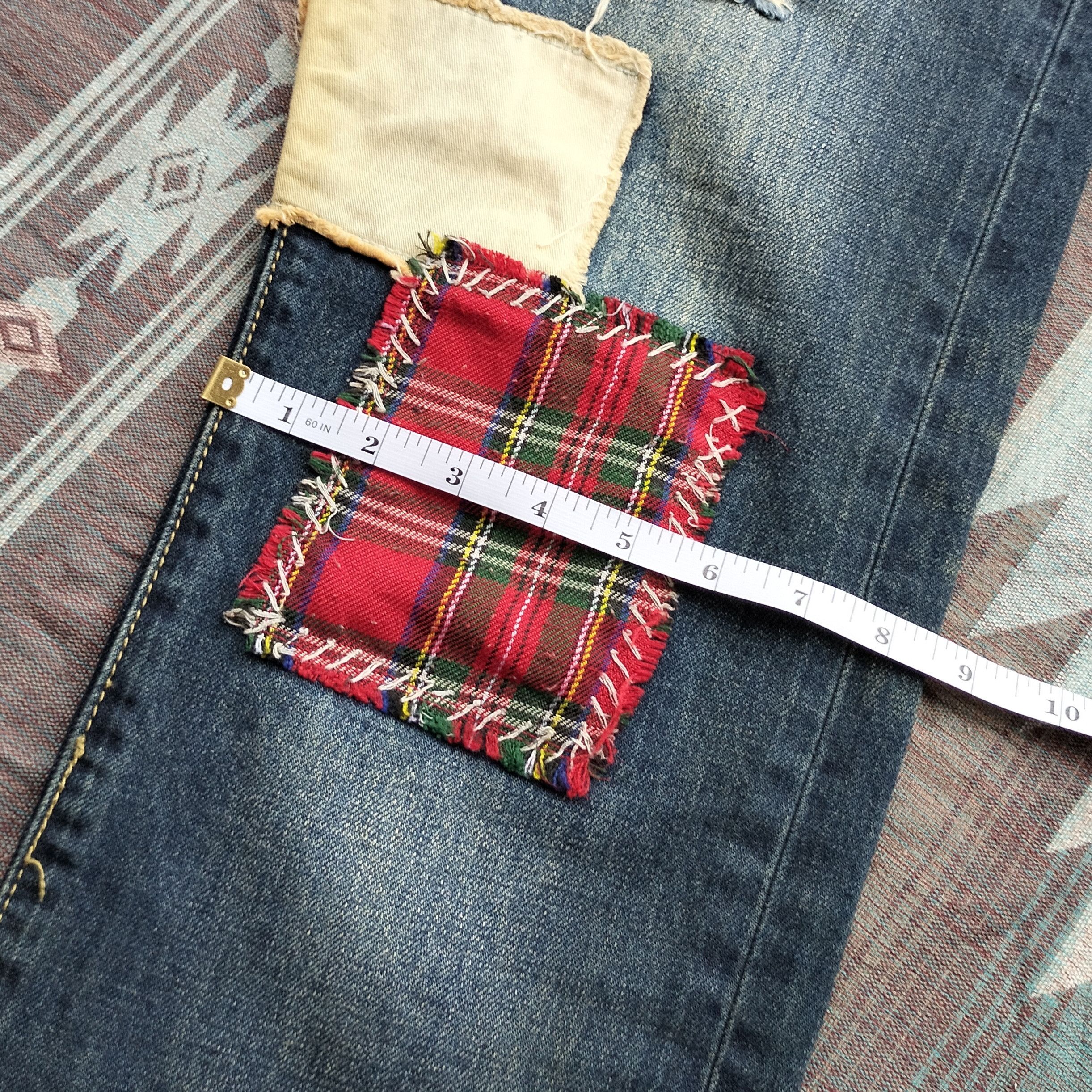 izzue Izzue patchwork premium denim japan Size US 33 - 17 Thumbnail