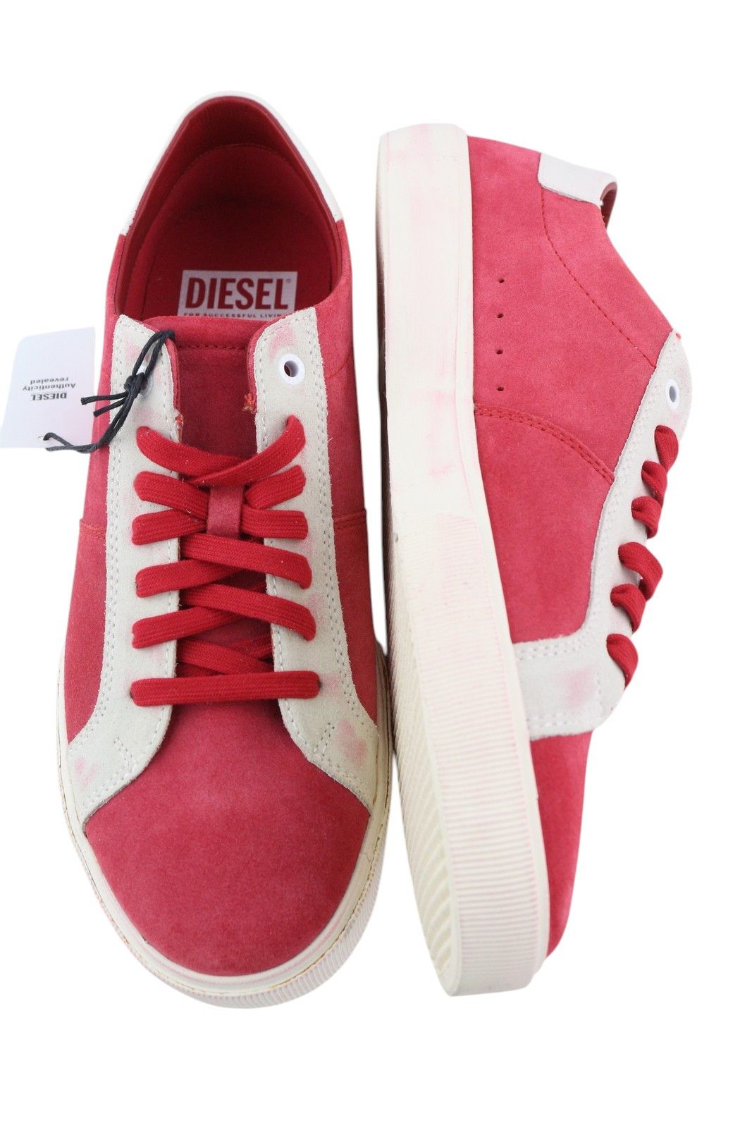 Diesel S-MYDORI LC EU45 Red Suede Leather 41532 Size US 12 / EU 45 - 4 Thumbnail
