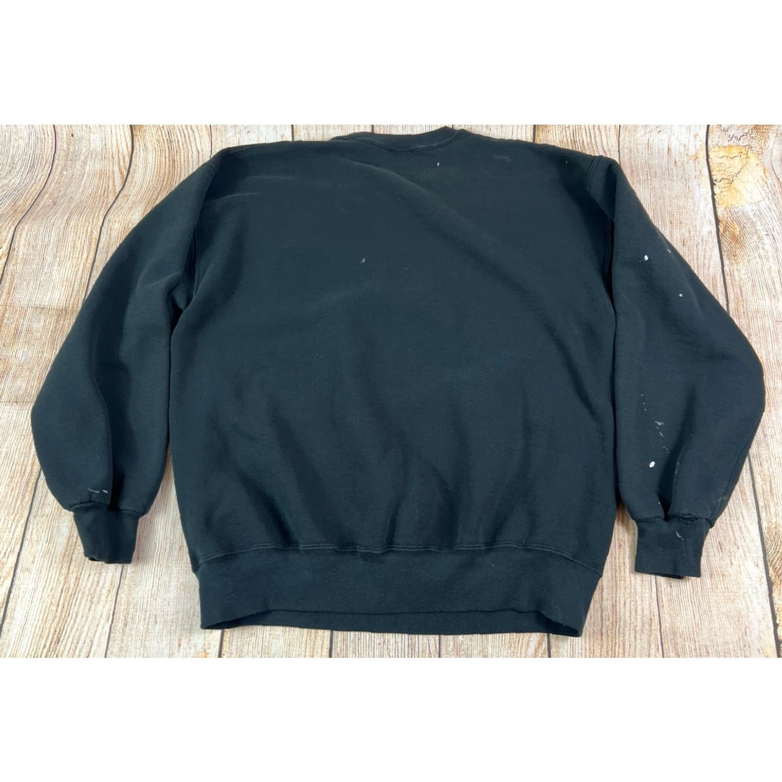 Jerzees VINTAGE Jerzees Sweatshirt Crewneck Black L Distressed Graphic Print Missouri Miners S&T Rolla 90s University Mens Size US L / EU 52-54 / 3 - 5 Thumbnail