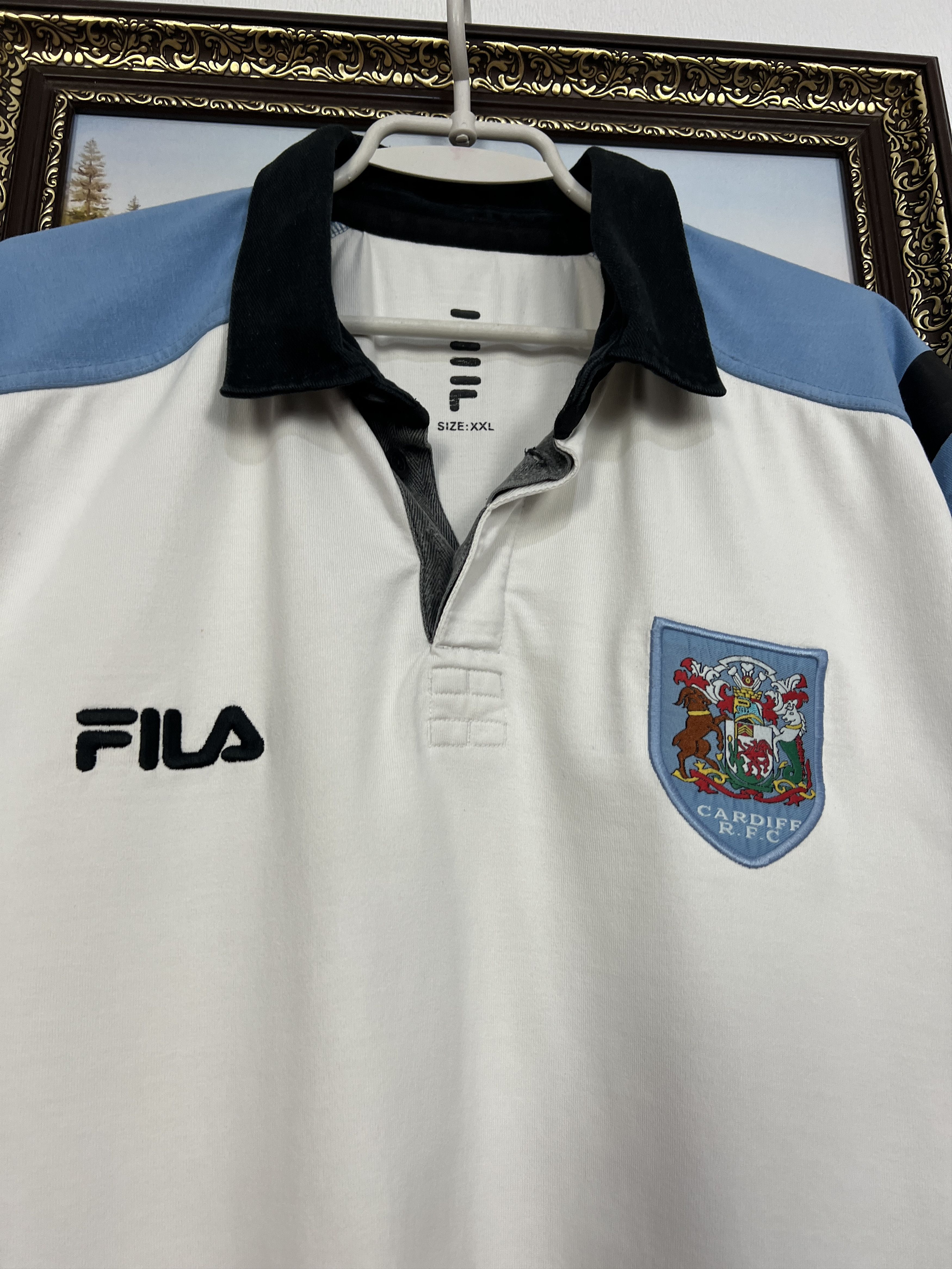 Fila Vintage 2000 Cardiff Blues Rugby Union Jersey Shirt Trikot Size US XXL / EU 58 / 5 - 3 Thumbnail