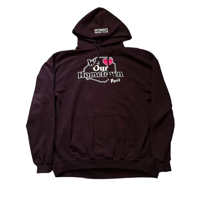 Vetements we love our hometown clearance hoodie