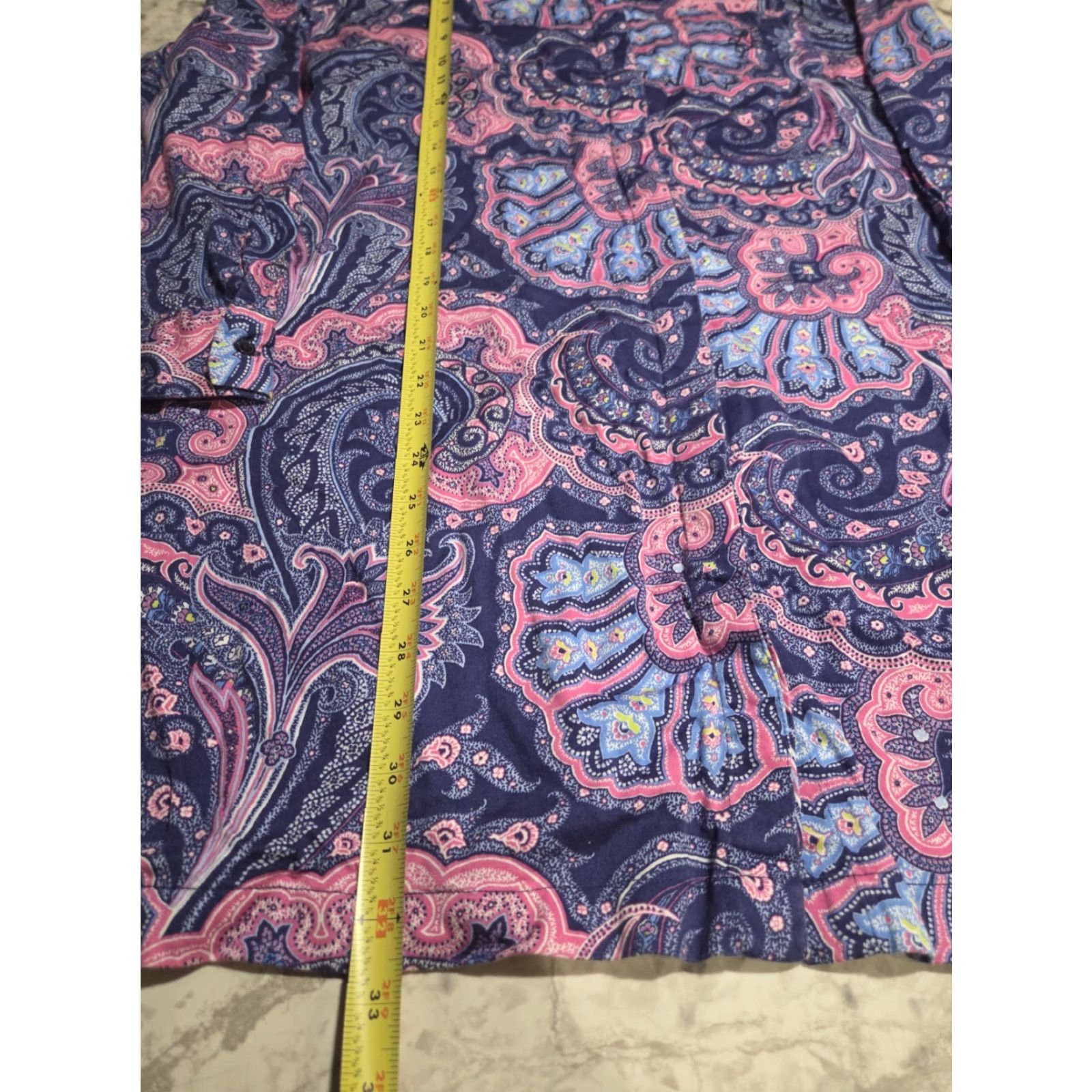 Ralph Lauren Lauren Ralph Lauren Women’s Paisley Nightgown Sleep Shirt L Multicolor Long Sleeve Button Collared 100% Cotton Sleepshirt Size L / US 10 / IT 46 - 6 Thumbnail