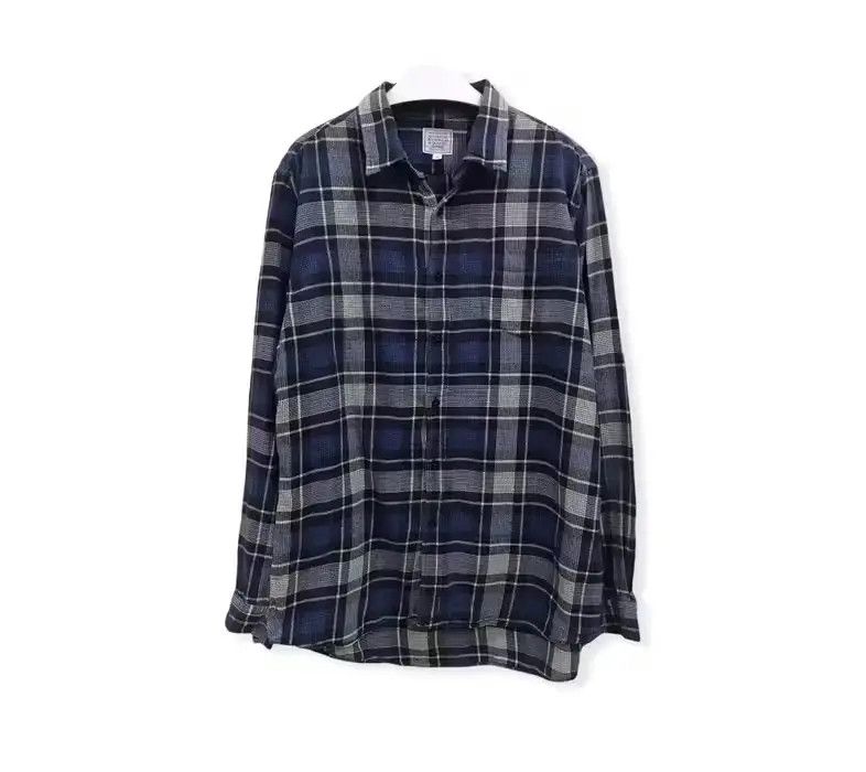 Vintage Japanese Brand Plaid Tartan Flannel Shirt Size US XL / EU 56 / 4 - 1 Thumbnail