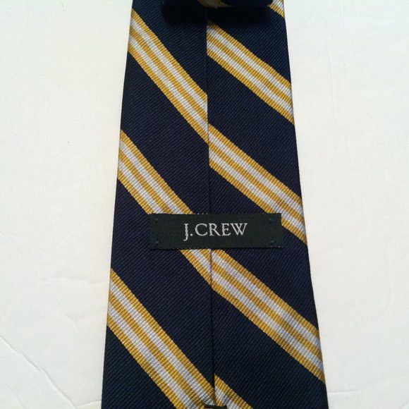 J.Crew J.CREW MEN'S NEW NAVY 100%SILK TIE WIDTH: 3 1/4" Size ONE SIZE - 4 Thumbnail