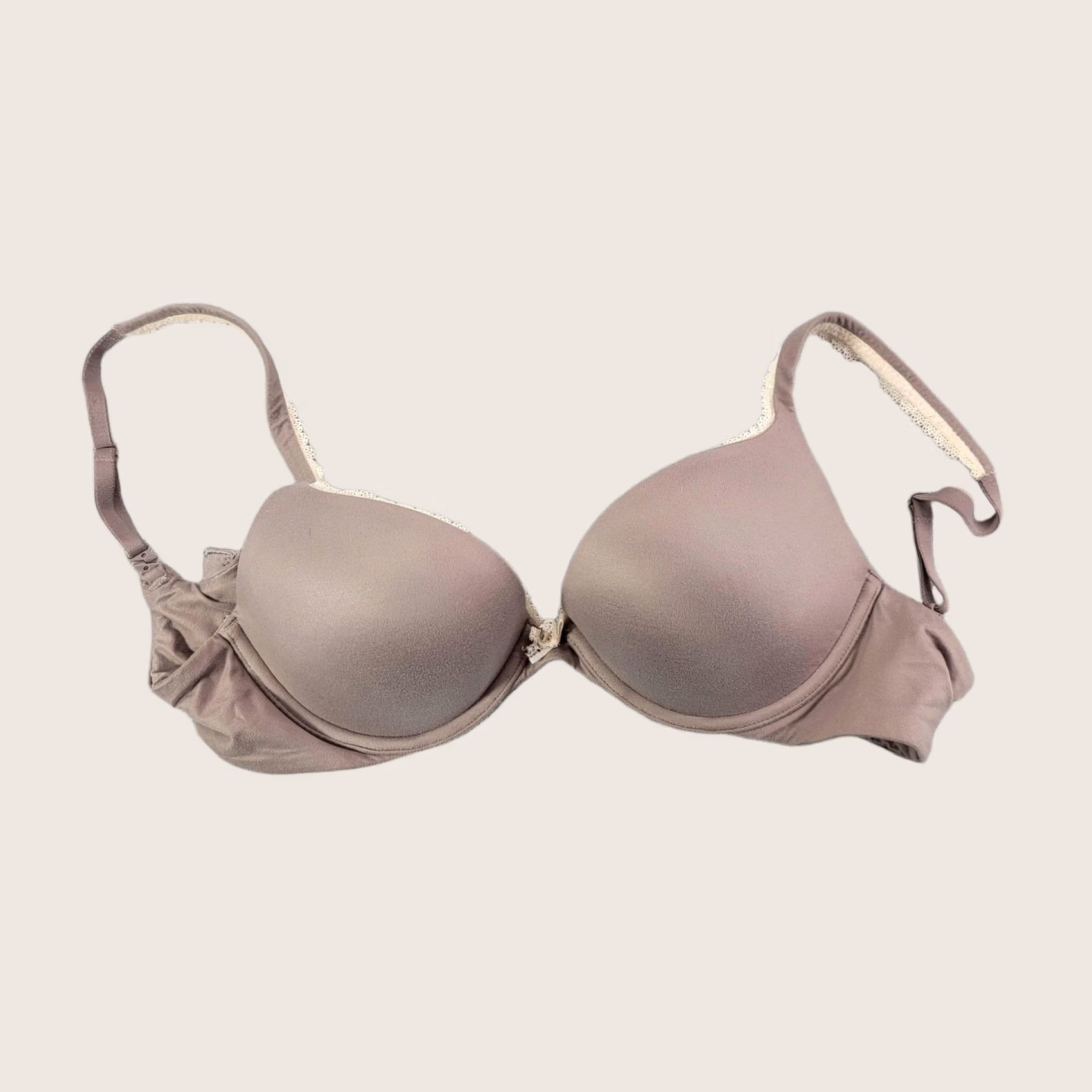 Victoria's Secret Victoria'S Secret Push Up Bra Womens 32D Brown Molded Padded Lace Underwire Size ONE SIZE - 1 Thumbnail
