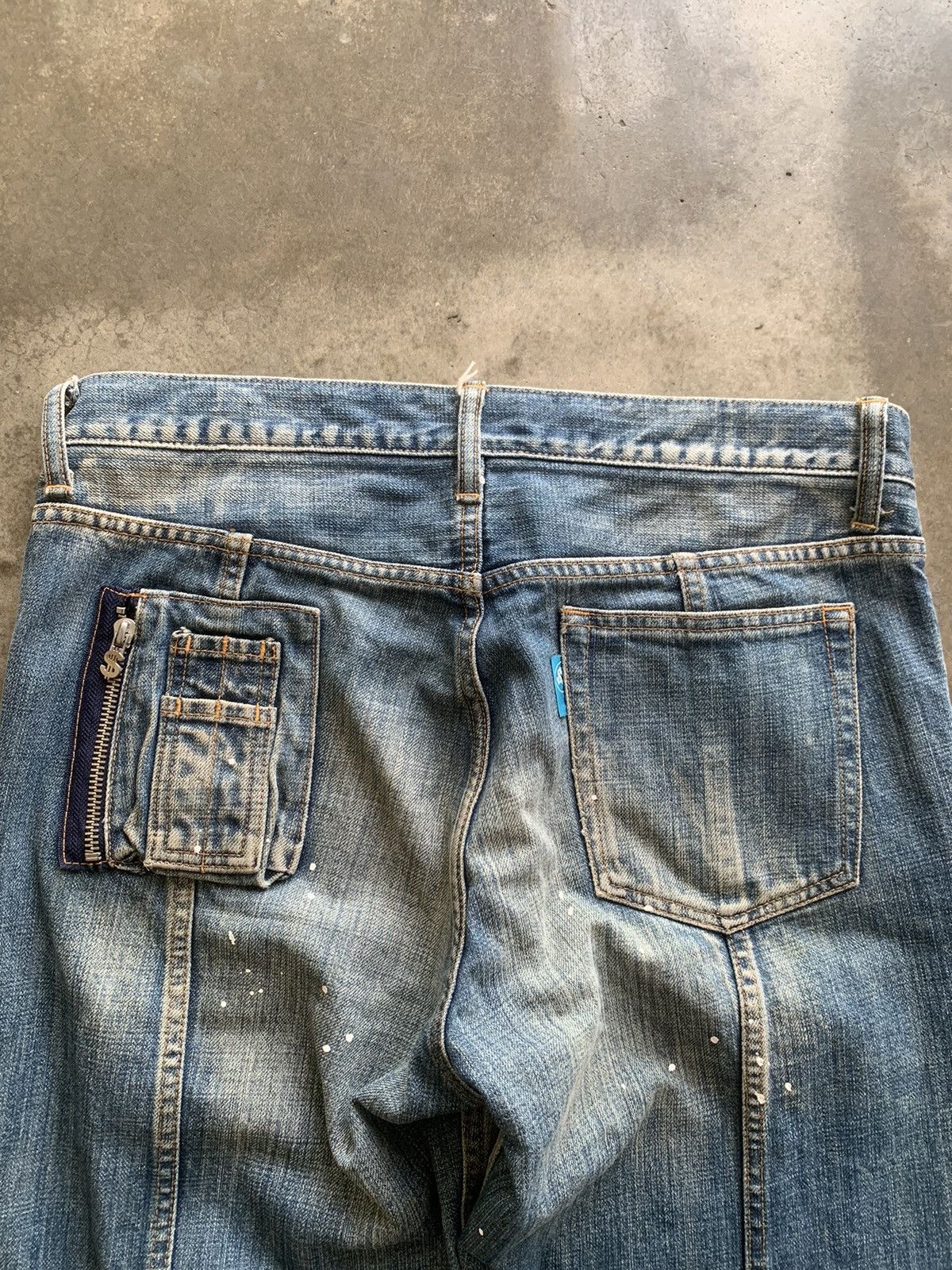 Japanese Brand Swagger japan beautiful faded design jeans Size US 35 - 10 Thumbnail