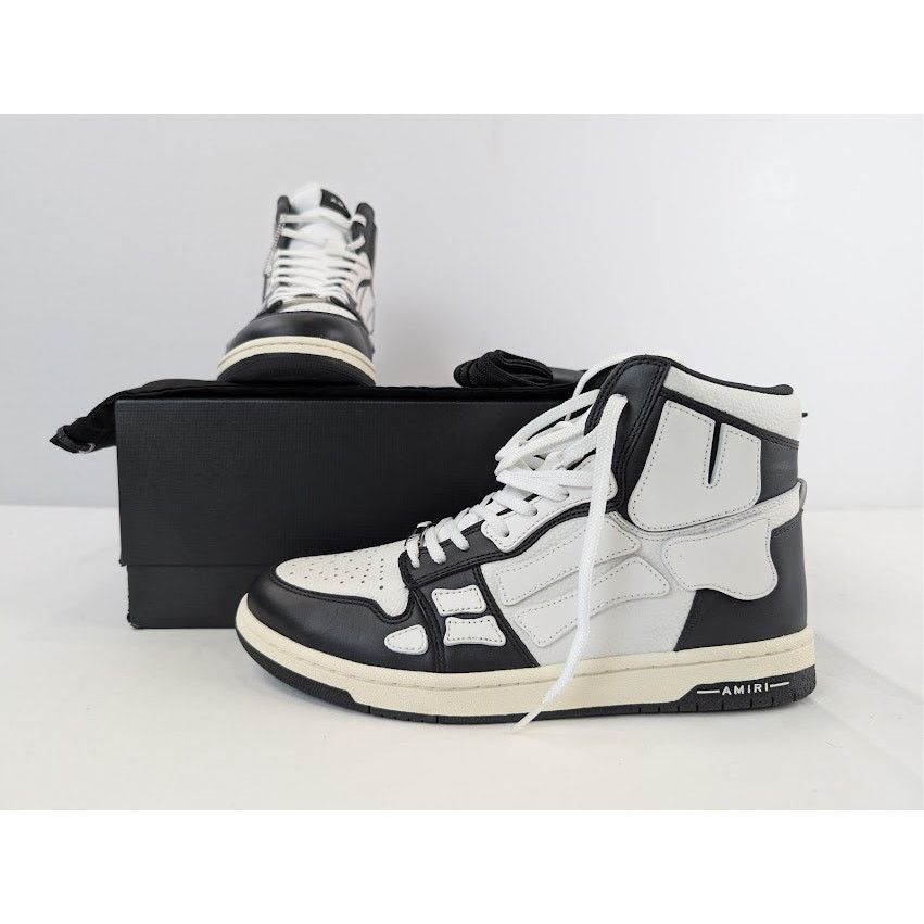 Amiri o1rshd1 Skel Hi Top Sneaker in Black / White Size US 11 / EU 44 - 19 Thumbnail