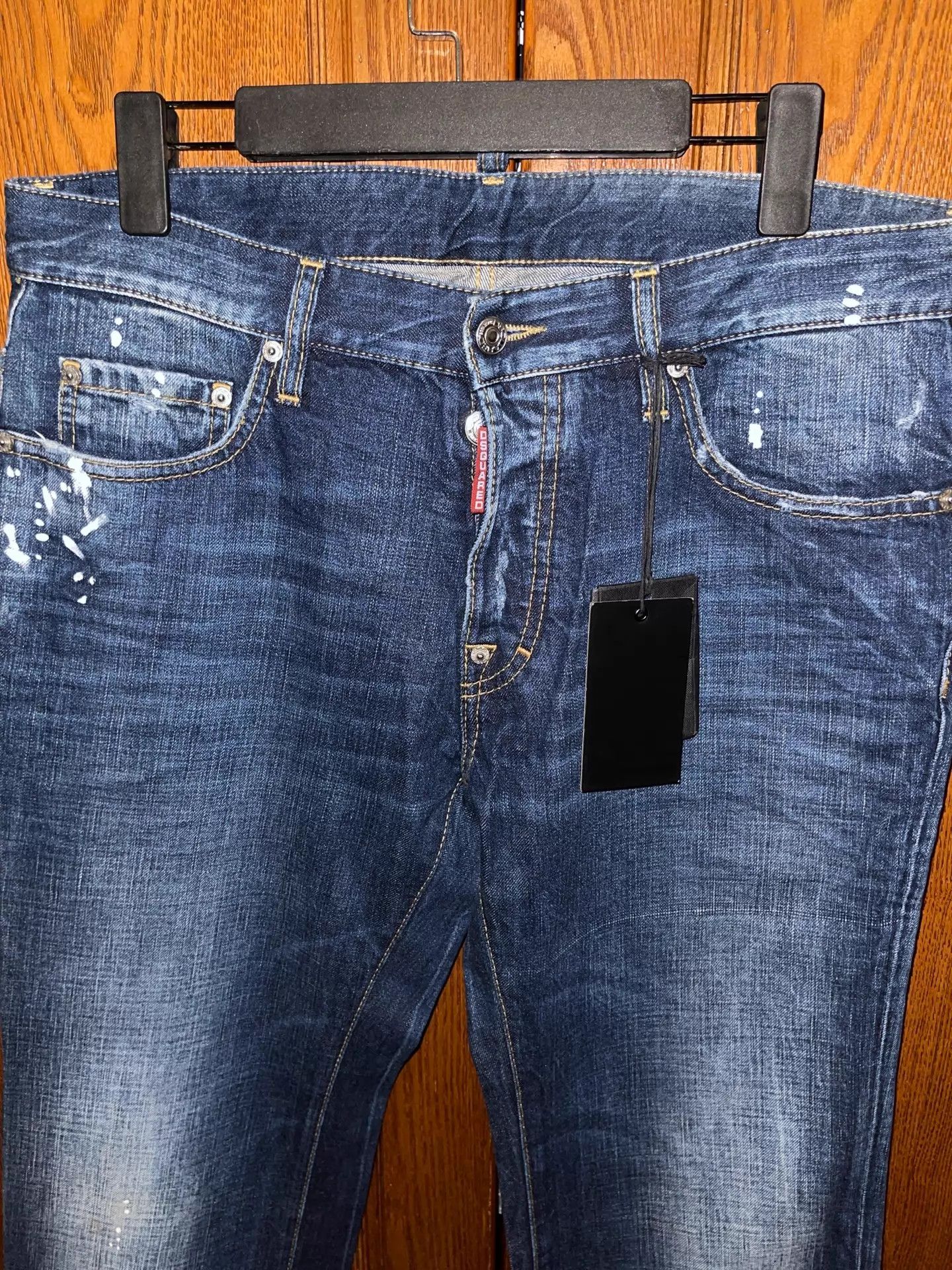 Dsquared2 D2 mid-rise slim blue denim jeans 48 new with tags Size US 32 / EU 48 - 5 Thumbnail