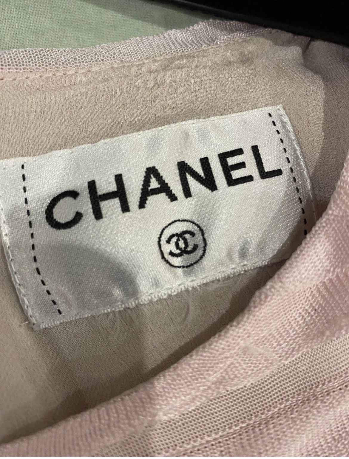 Chanel Chanel Pink white and blue multicoloured viscose dress Size XS / US 0-2 / IT 36-38 - 7 Thumbnail