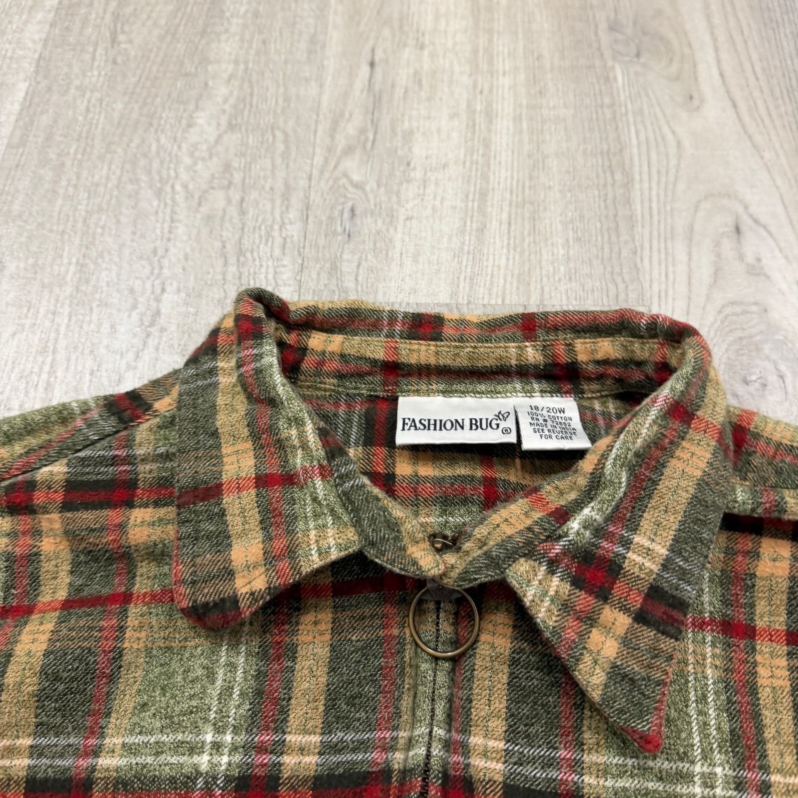 Vintage Vintage Fashion Bug Flannel Shirt Womens 18/20W Full Zip Size XXL / US 16-18 / IT 52-54 - 4 Thumbnail