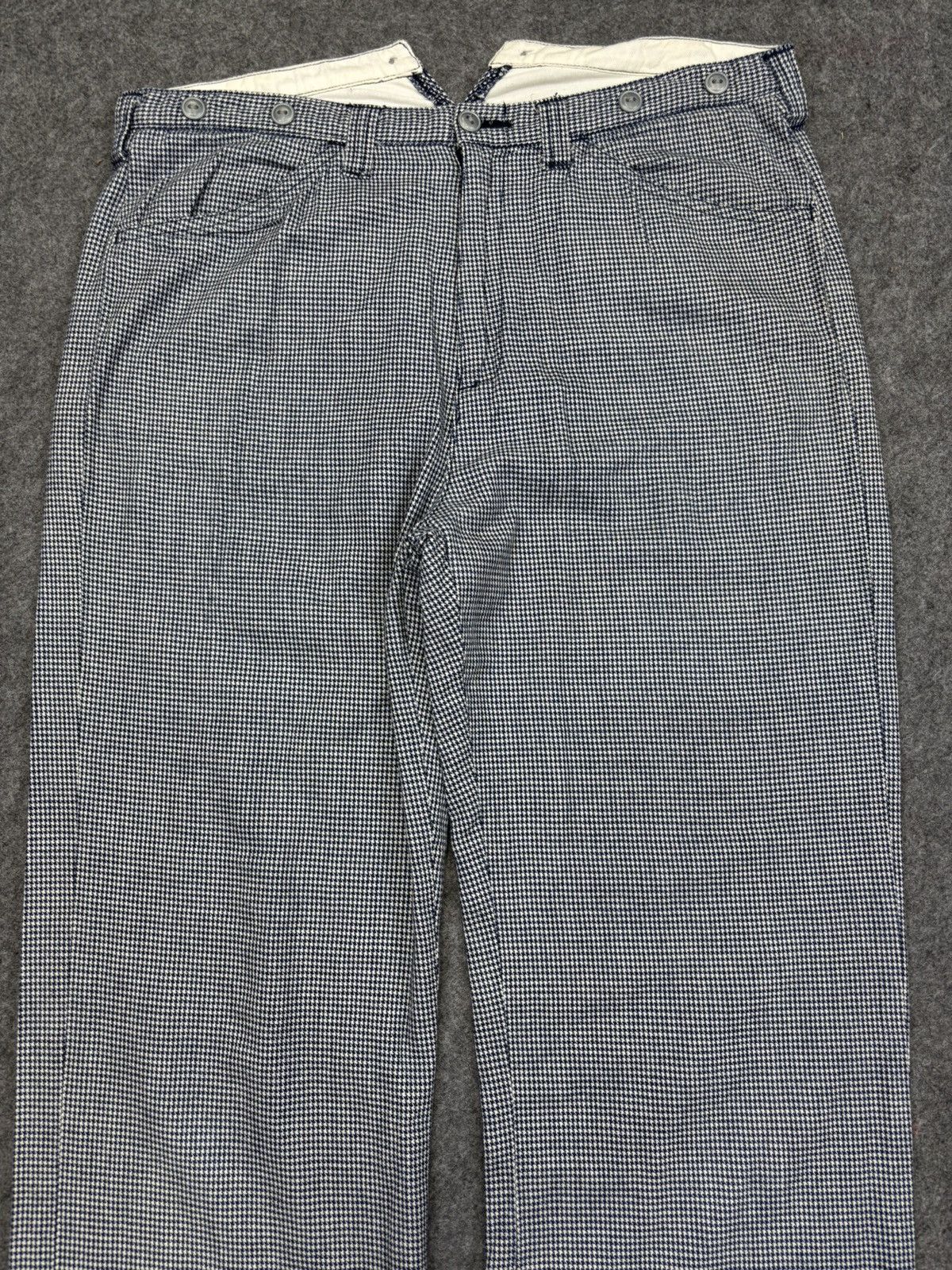 Japanese Brand Gaijin Made Fish Tail Houndstooth Pattern Pant F813 Size US 32 / EU 48 - 3 Thumbnail
