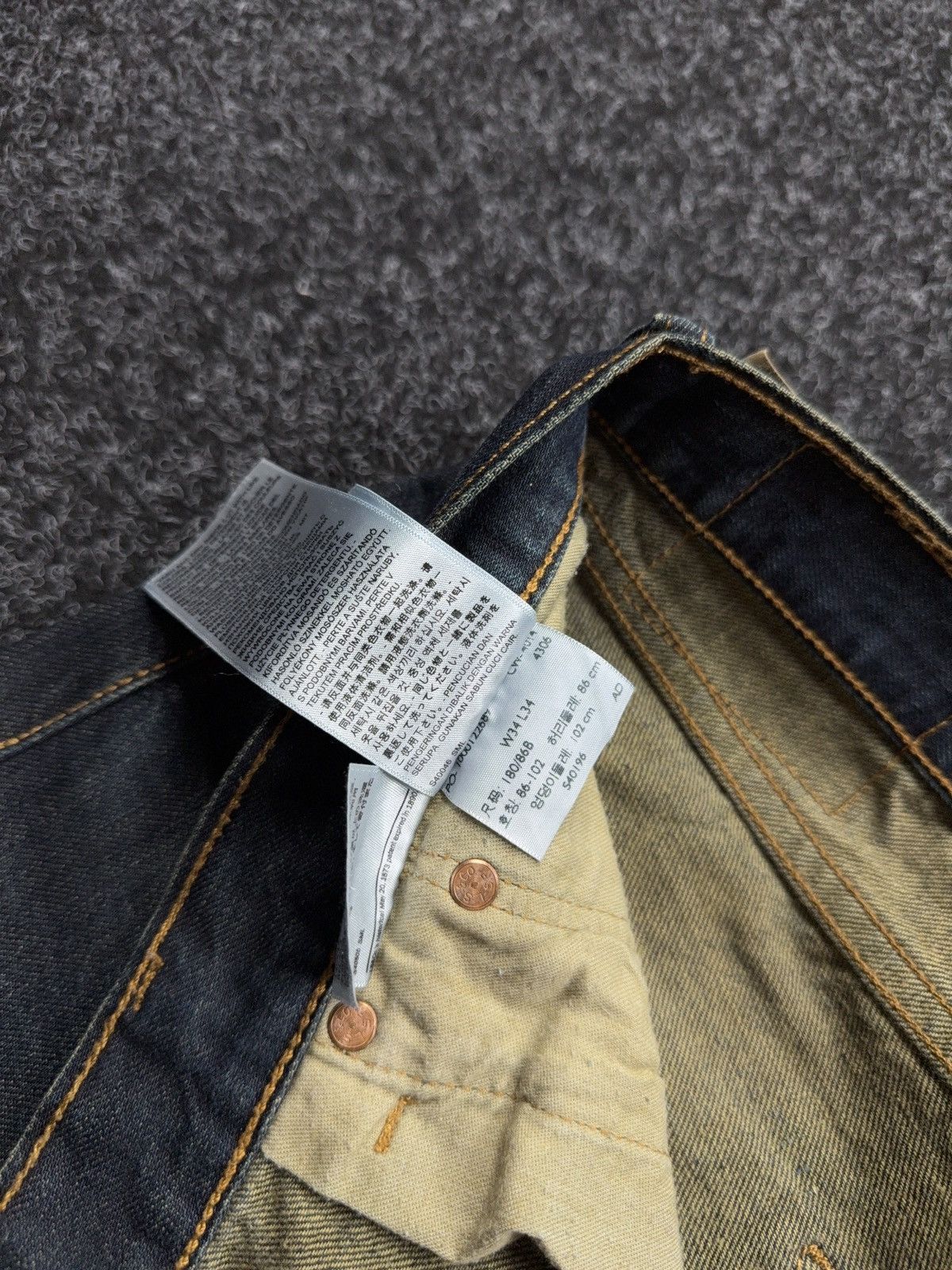 Levi's Levi’s 501 Original Straight Faded Denim Punk Retro Jeans Size US 34 / EU 50 - 10 Thumbnail