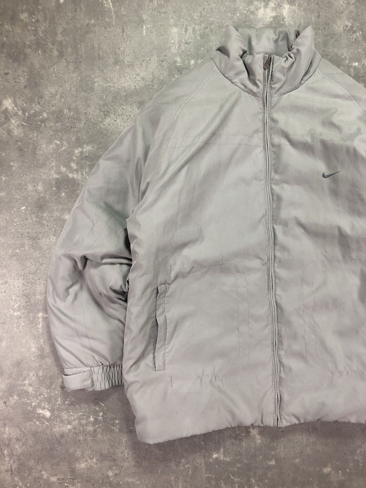 Nike Vintage Grey Nike Jacket Warm Baggy Size US L / EU 52-54 / 3 - 3 Thumbnail