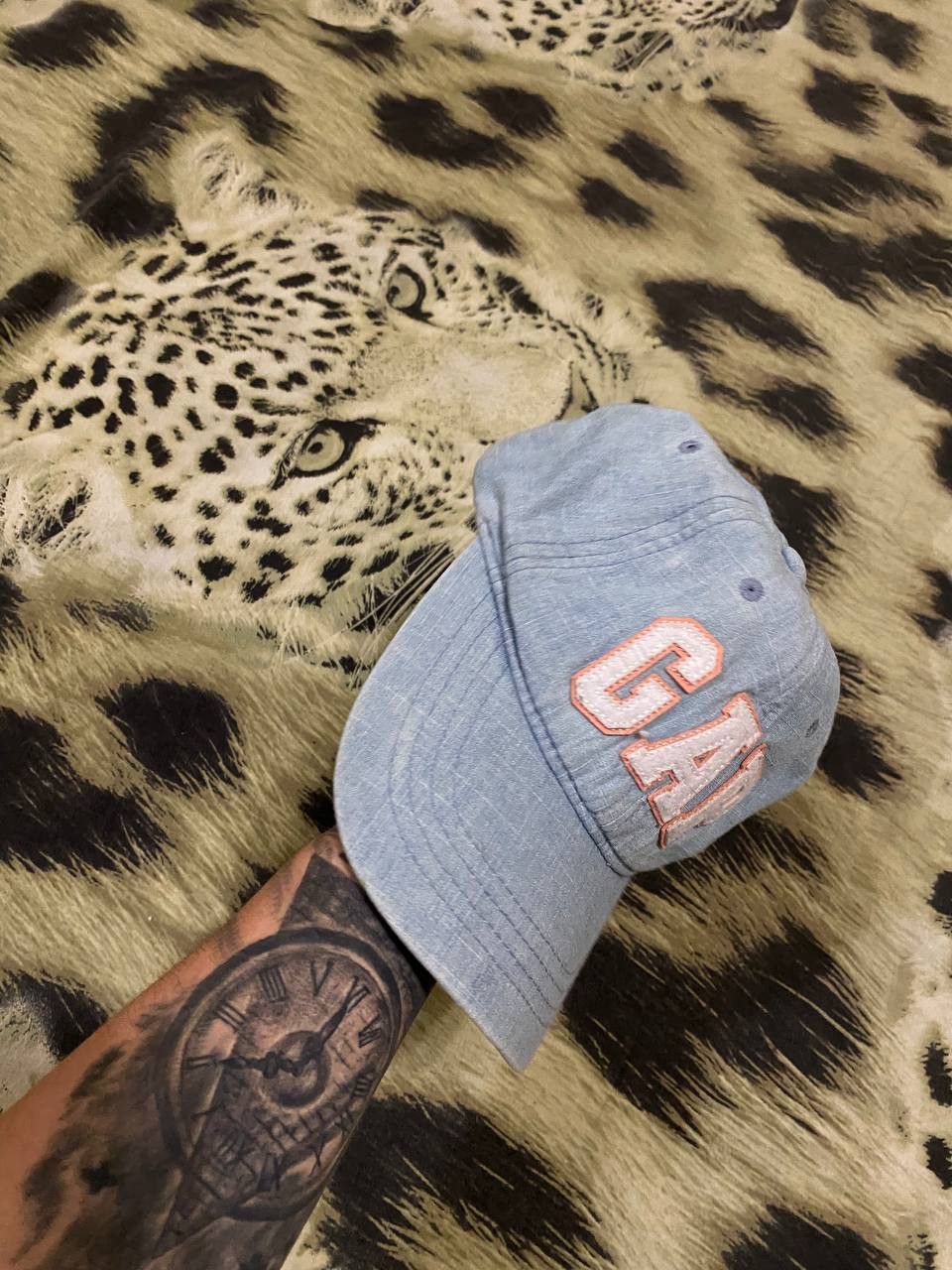 Gap × Vintage Vintage Baby GAP Denim Baseball Cap - Acid Wash Jean Hat Size ONE SIZE - 5 Thumbnail
