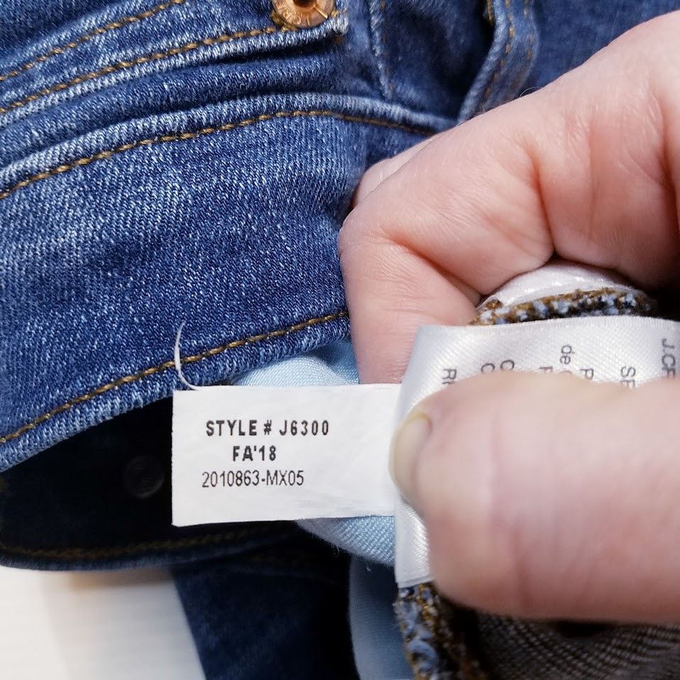 J.Crew Billie Demi Boot Crop Jeans size 24 dark wash blue raw hem Size 24" / US 00 / IT 34 - 4 Thumbnail
