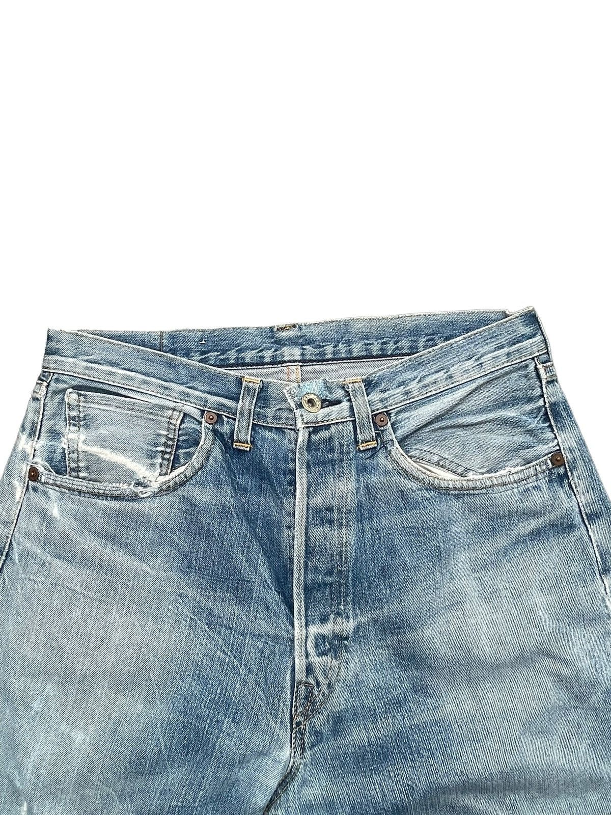 Levi's Vintage 1999 Levis 501 E 1944 Selvedge Distresed Size US 32 / EU 48 - 5 Thumbnail