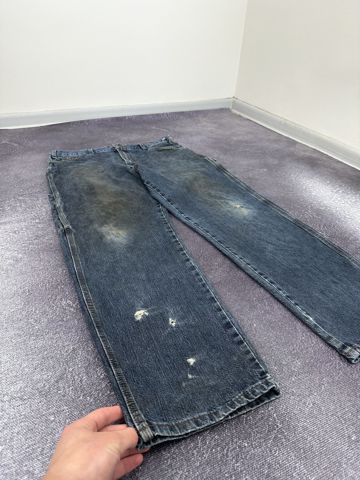 Dickies Vintage Dickies Distressed Denim USA Baggy Opium Work Pants Size US 34 / EU 50 - 10 Thumbnail