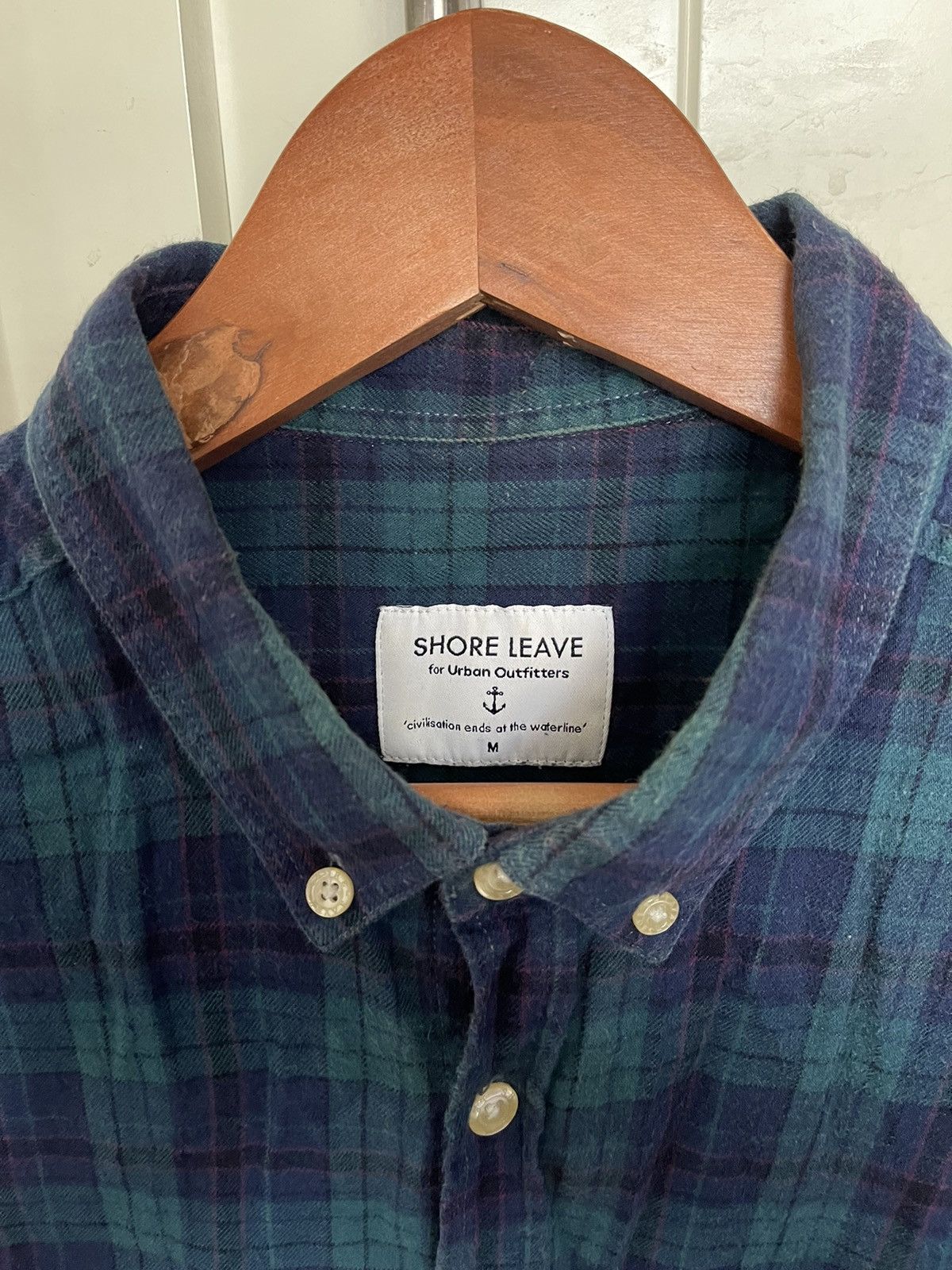 Shore Leave Shore Leave button up check blue flannel shirt Size US M / EU 48-50 / 2 - 4 Thumbnail