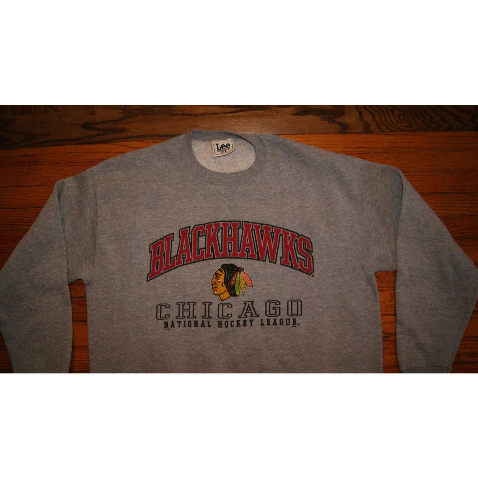 Lee VTG Lee Sports Chicago Blackhawks Gray Crewneck Mens XL Size US XL / EU 56 / 4 - 2 Thumbnail