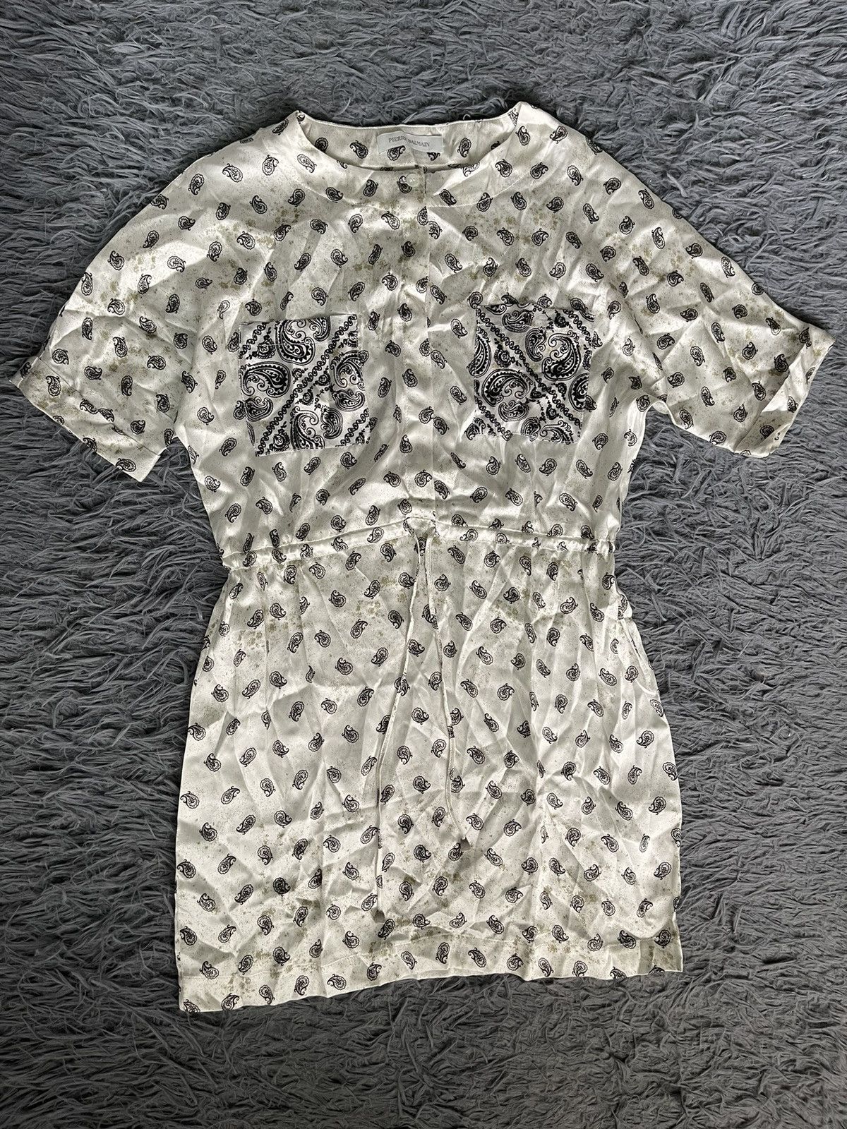 Balmain × Pierre Balmain Pierre Balmain 100% silk mini dress Size M / US 6-8 / IT 42-44 - 1 Thumbnail