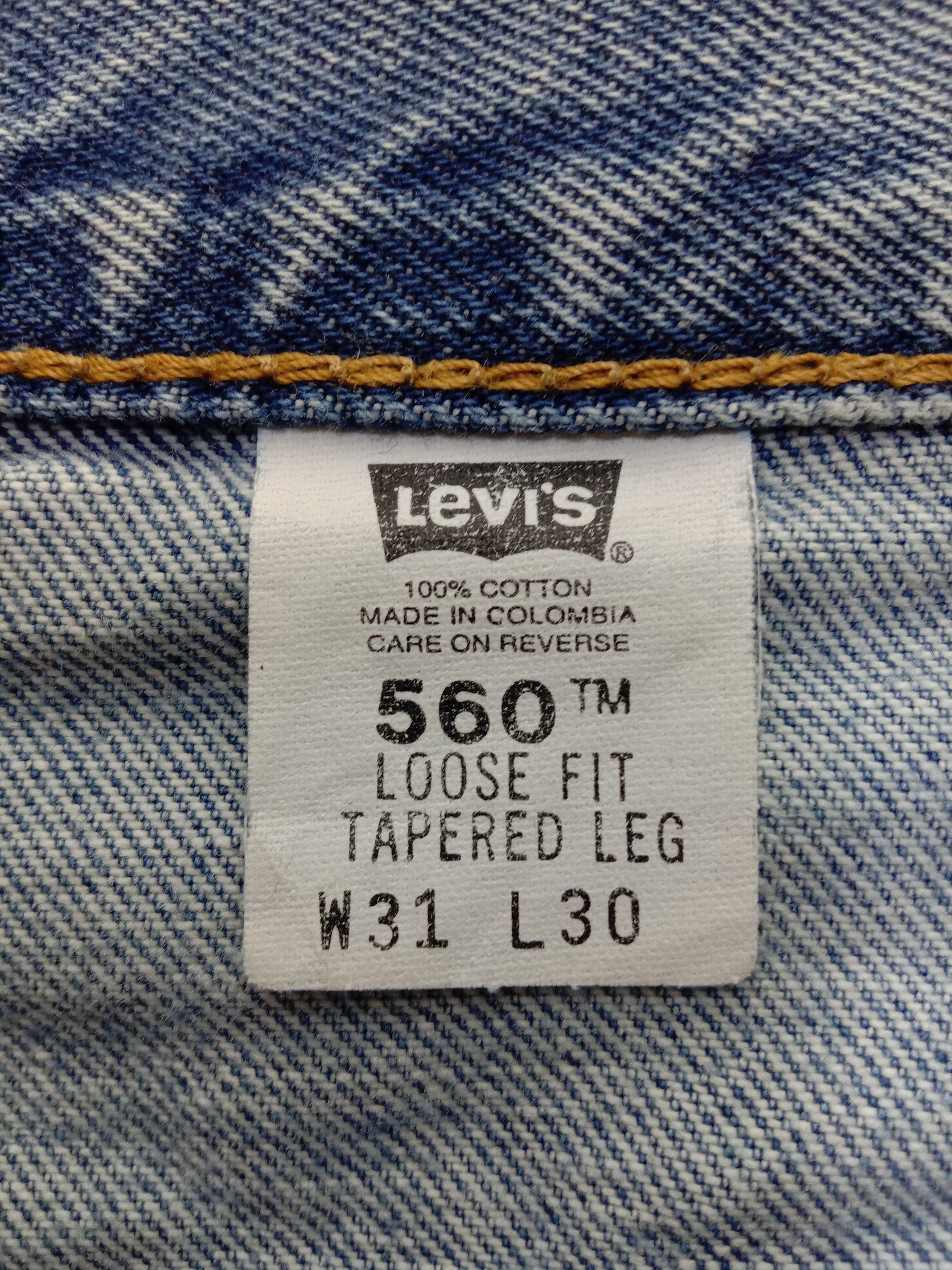 Levi's Vintage Levi's 560 Jeans Loose Fit Tapered Leg Denim Size US 31 - 13 Thumbnail