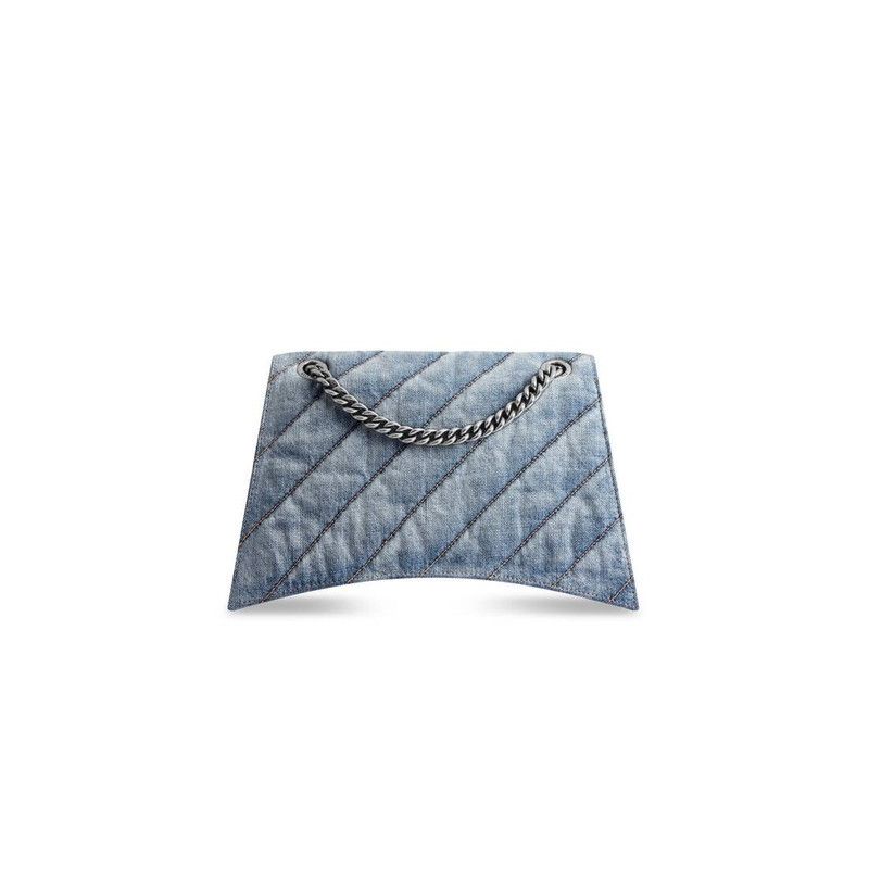 Balenciaga o1bcso1str0526 Size: OS / Crush Medium Chain Bag Denim Size ONE SIZE - 4 Thumbnail