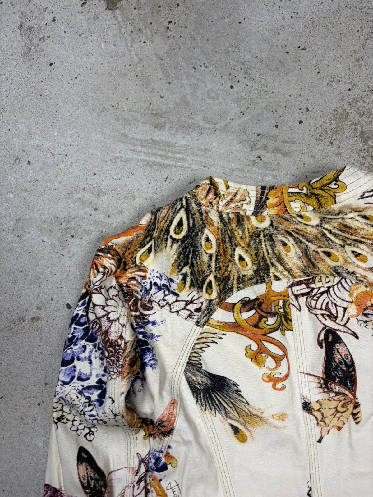 Just Cavalli 2000s Just Cavalli Roberto Multi Print Jeans Jacket Denim Size XS / US 0-2 / IT 36-38 - 19 Thumbnail