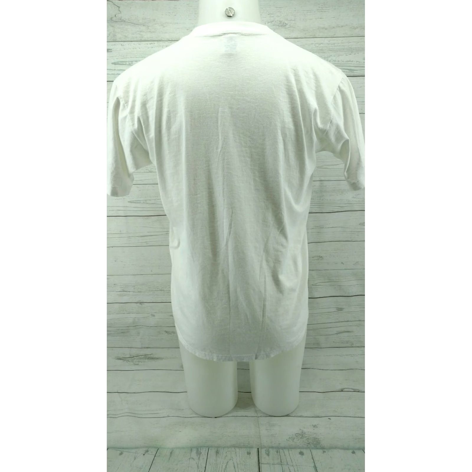 Jerzees Rare Vintage Helicopters Don't Fly Beat The Air Shirt L Large White 80s Jerzees Short Sleeve Mens Women Size US L / EU 52-54 / 3 - 6 Thumbnail