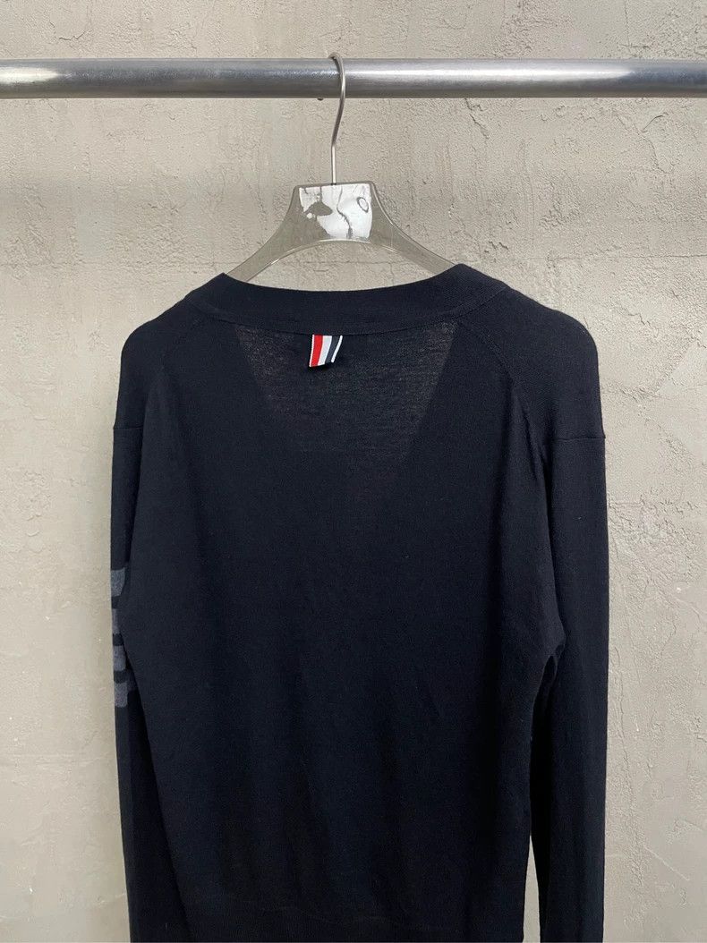 Thom Browne Thom Browne Black four-striped wool cardigan jacket 2505-Ne Size US M / EU 48-50 / 2 - 4 Thumbnail