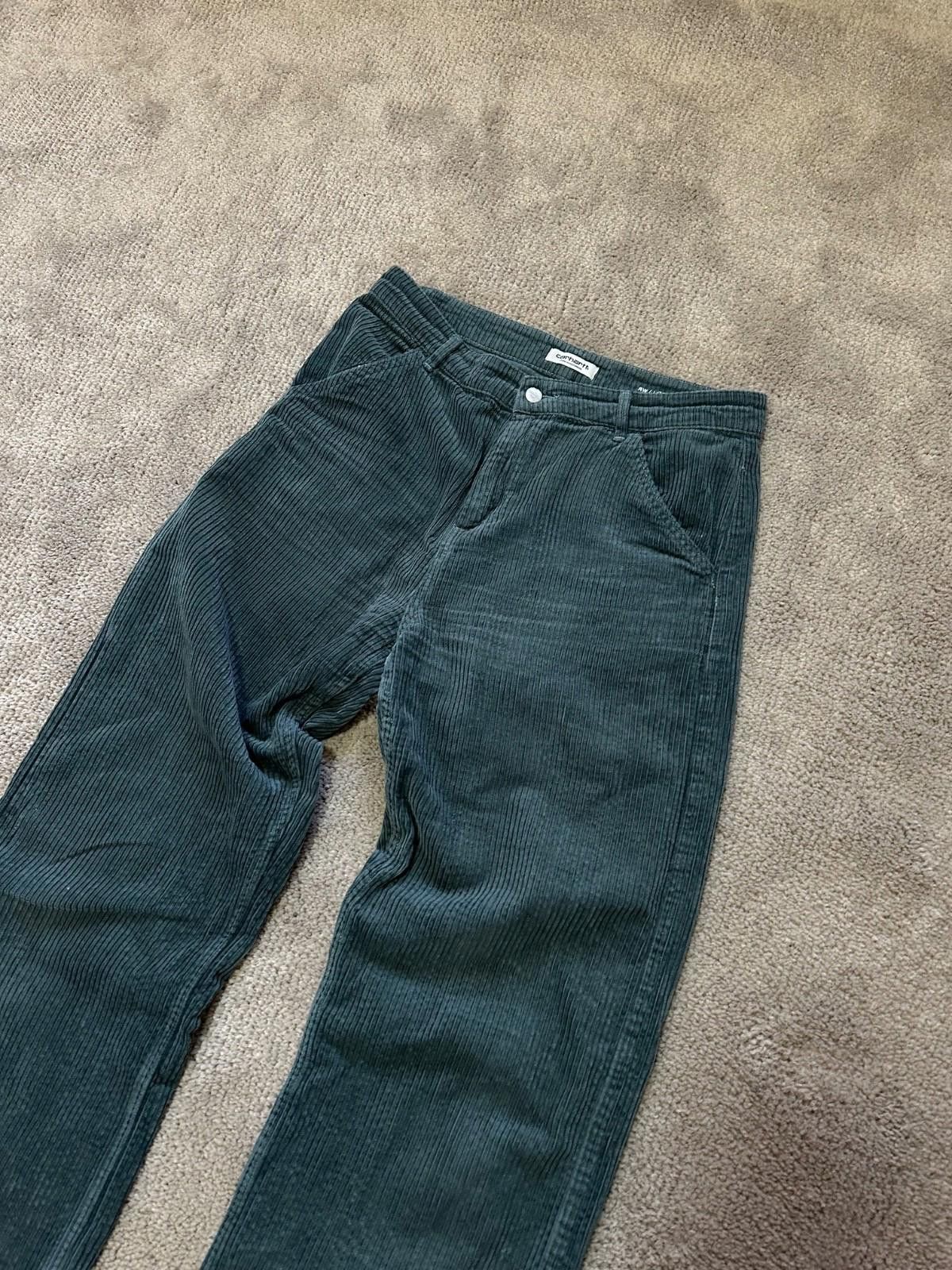 Carhartt Carhartt Wip Women Carhartt WIP Green Simple Pants Velvet Size 30" / US 8 / IT 44 - 6 Thumbnail